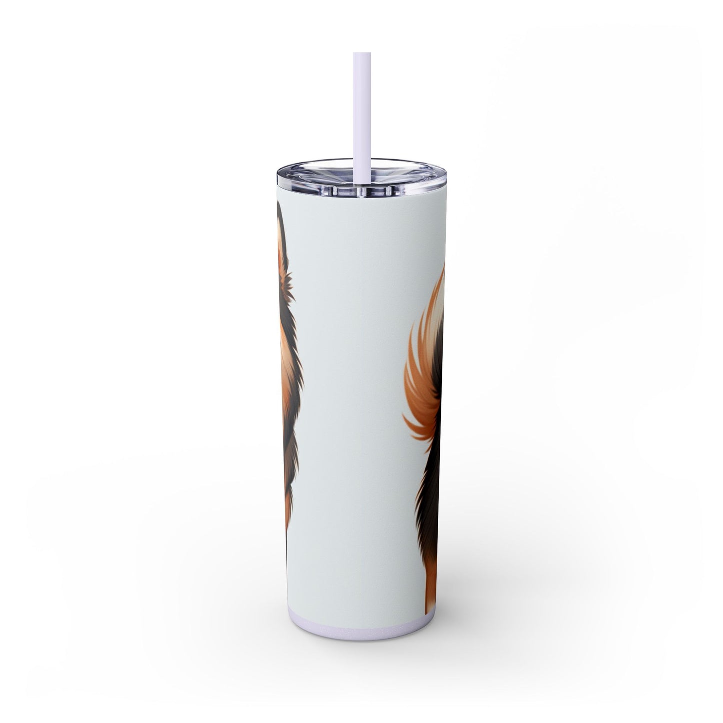 Swedish Vallhund Skinny Tumbler with Straw, 20oz