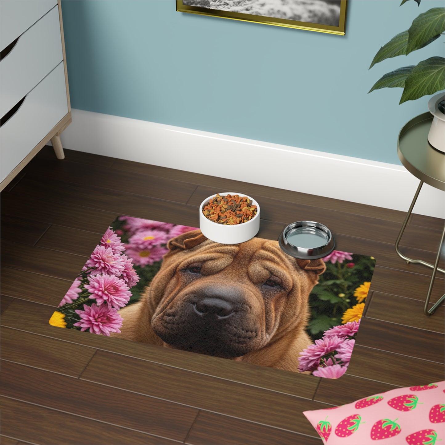 Pet Food Mat (12x18) - Shar-Pei