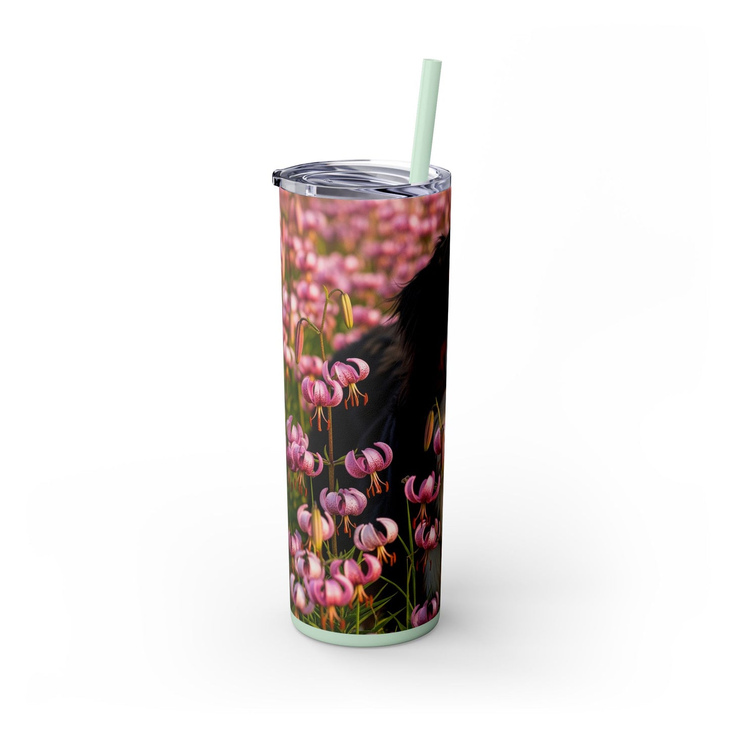 Bernese Mountain Dog Tumbler with Straw, 20oz