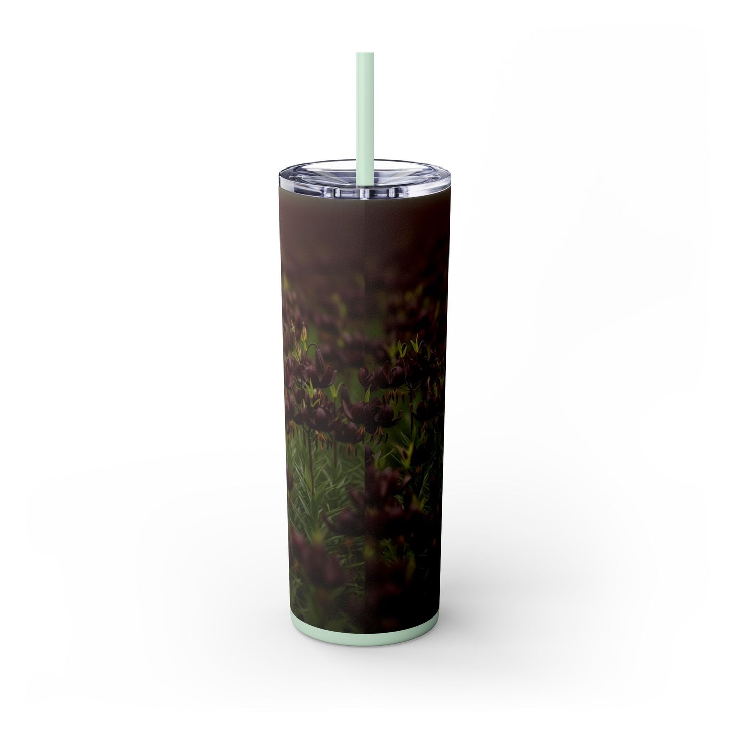 American Eskimo Dog Skinny Tumbler with Straw, 20oz