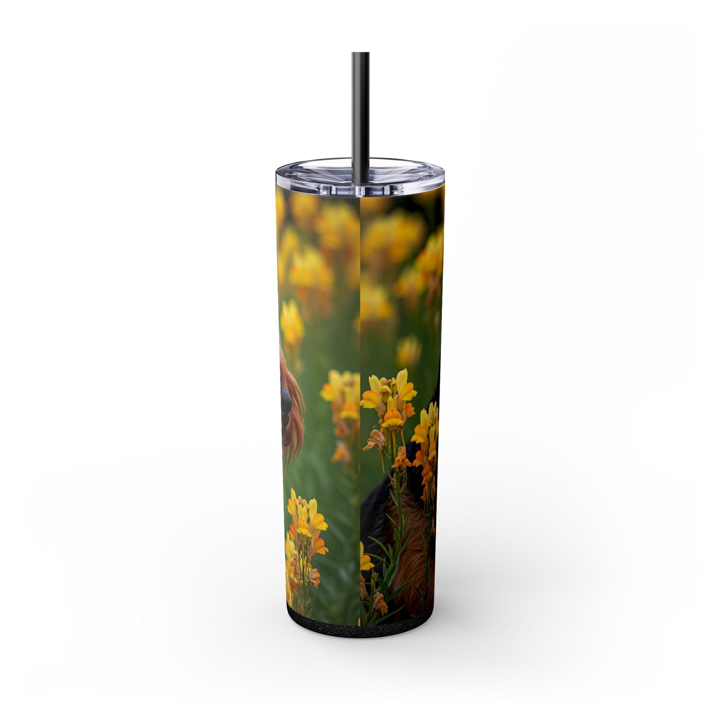 Welsh Terrier Skinny Tumbler with Straw, 20oz