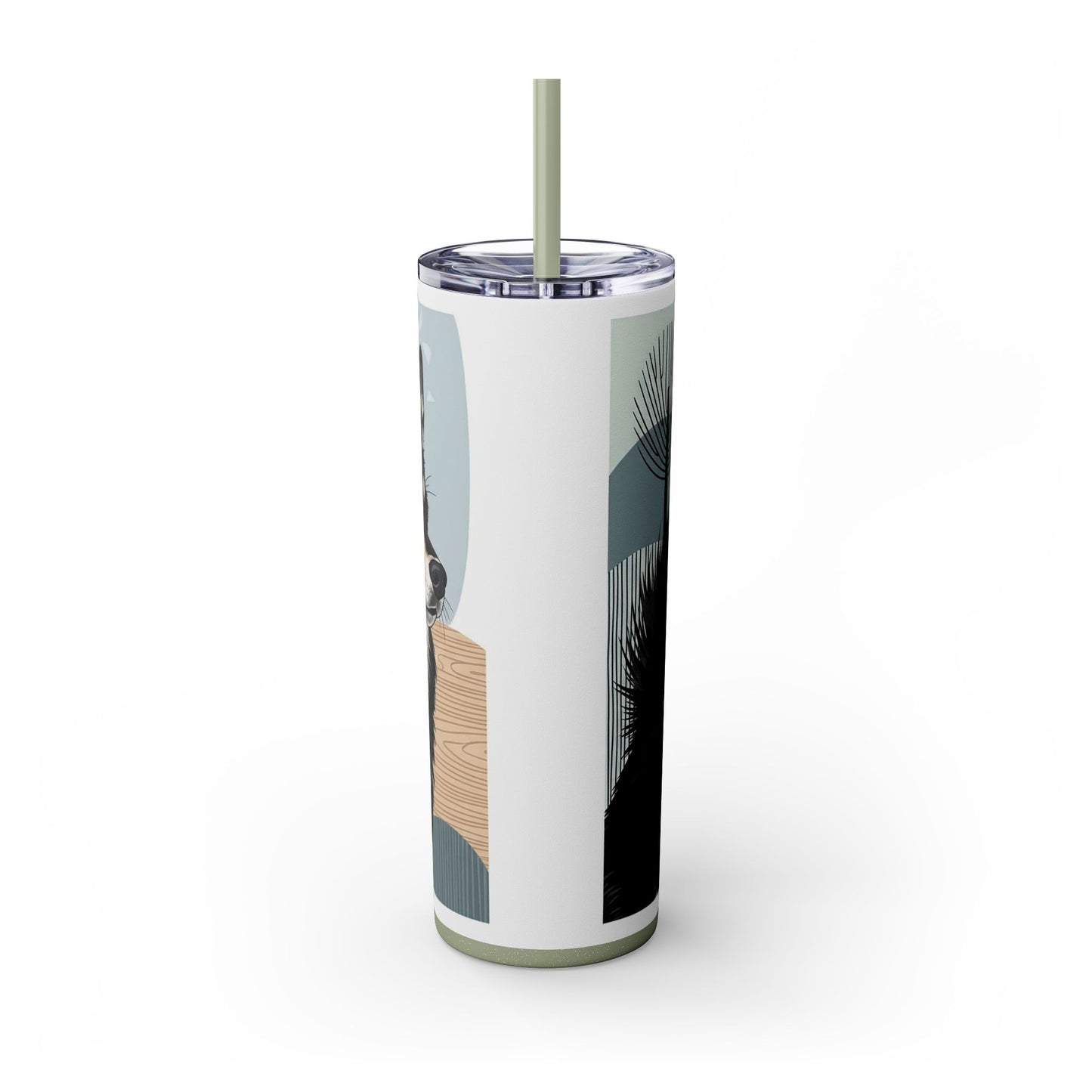 Swedish Lapphund Skinny Tumbler with Straw, 20oz