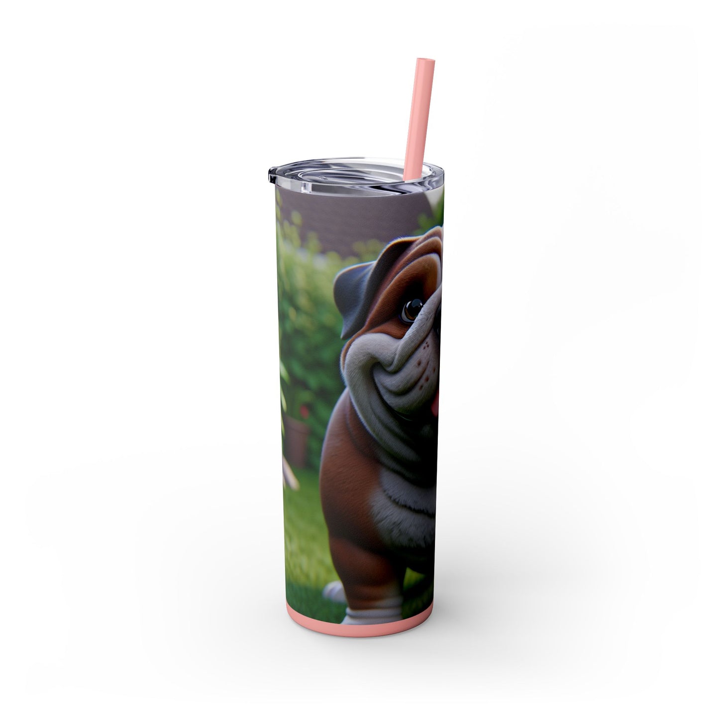 Olde English Bulldogge Tumbler with Straw, 20oz