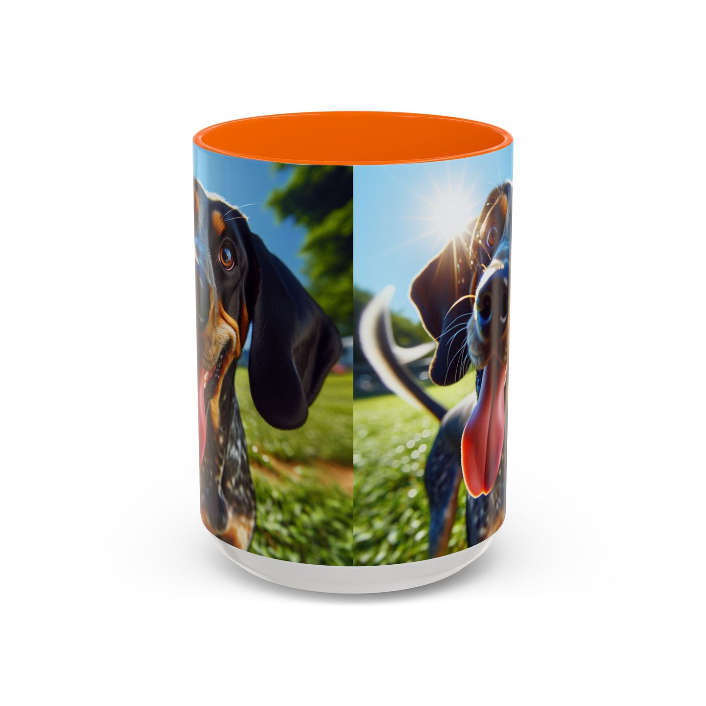 Bluetick Coonhound Accent Coffee Mug - Perfect Gift for Dog Lovers