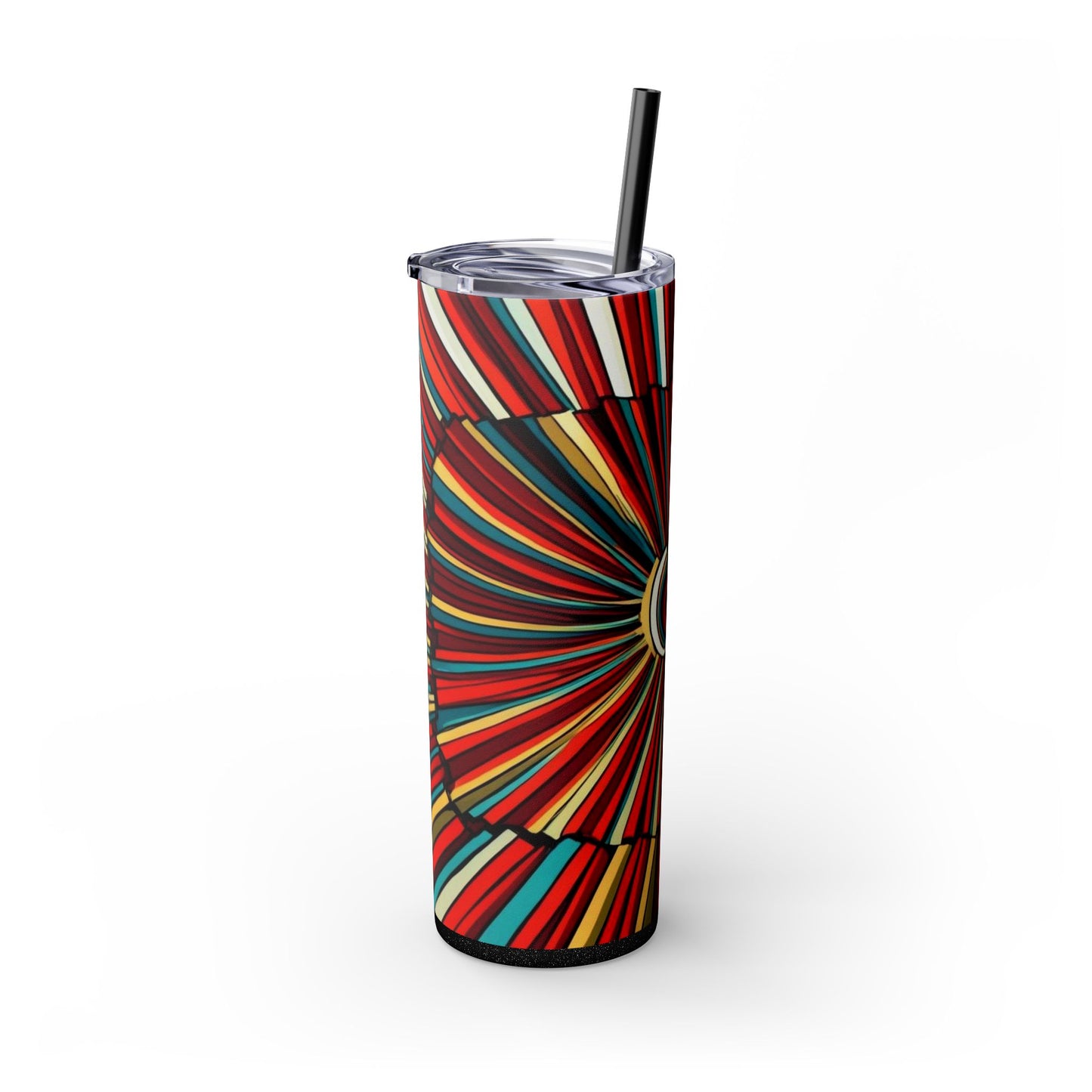 Optical Illusion Skinny Tumbler with Straw, 20oz