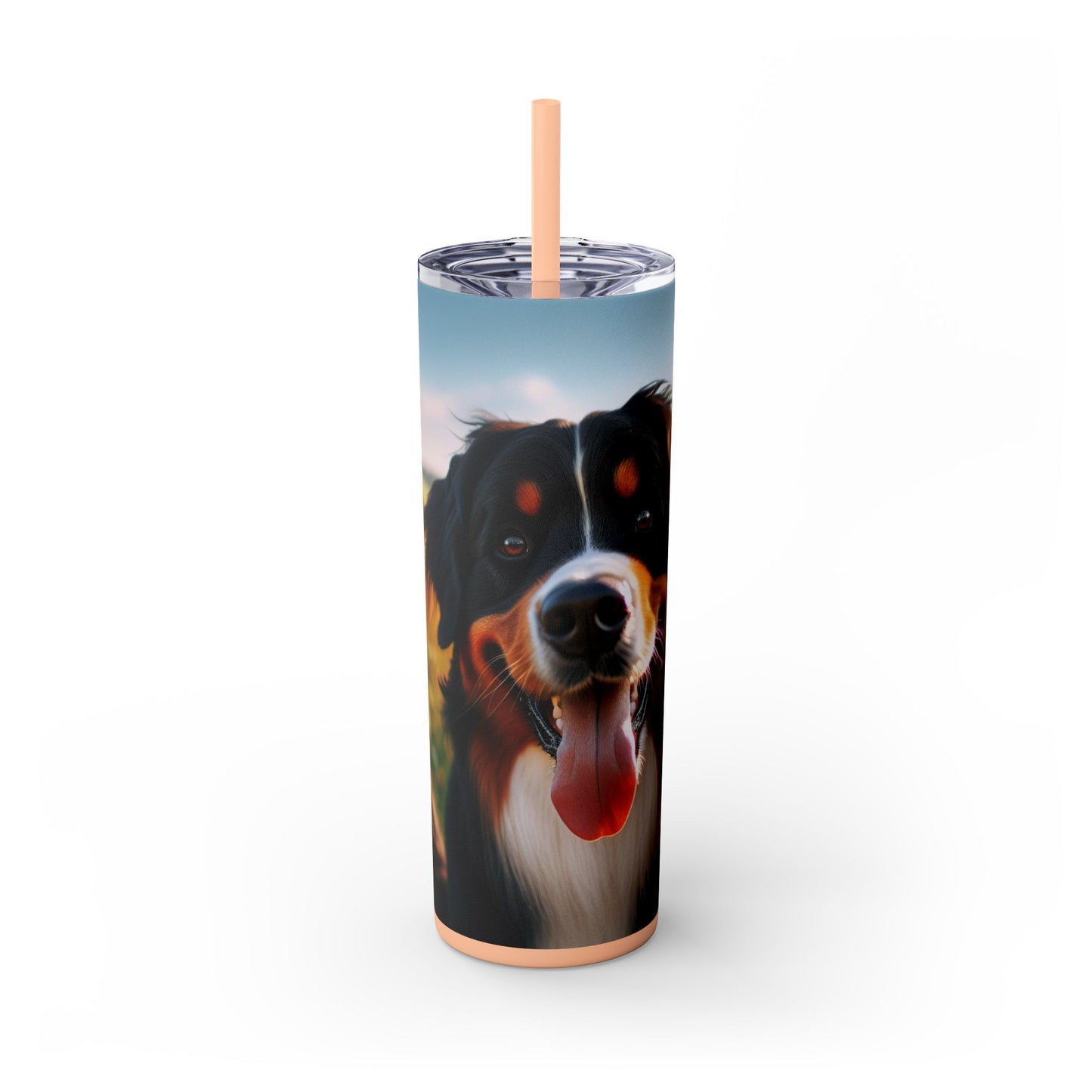 Bernese Mountain Dog Tumbler with Straw, 20oz