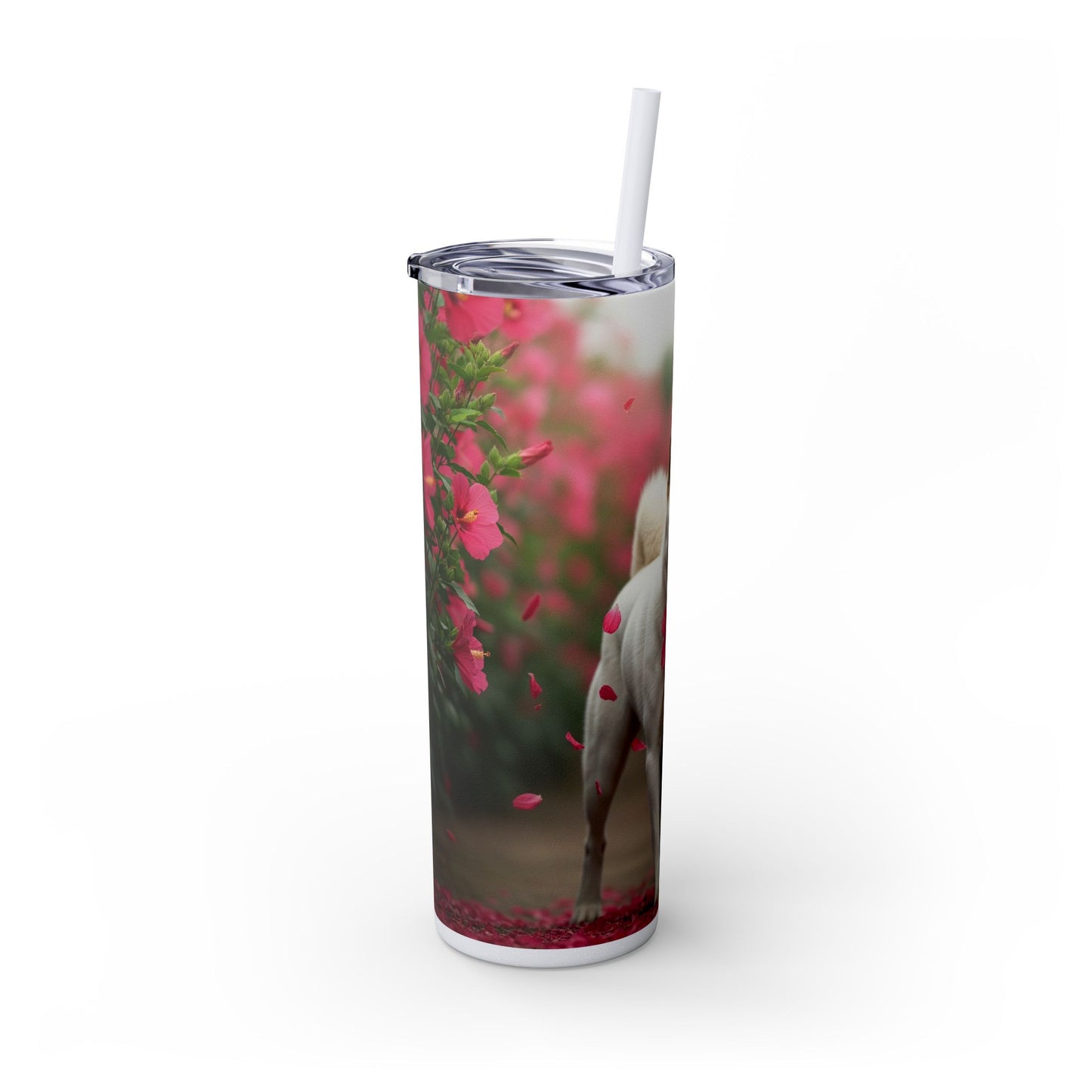 Korean Jindo Dog Tumbler with Straw, 20oz