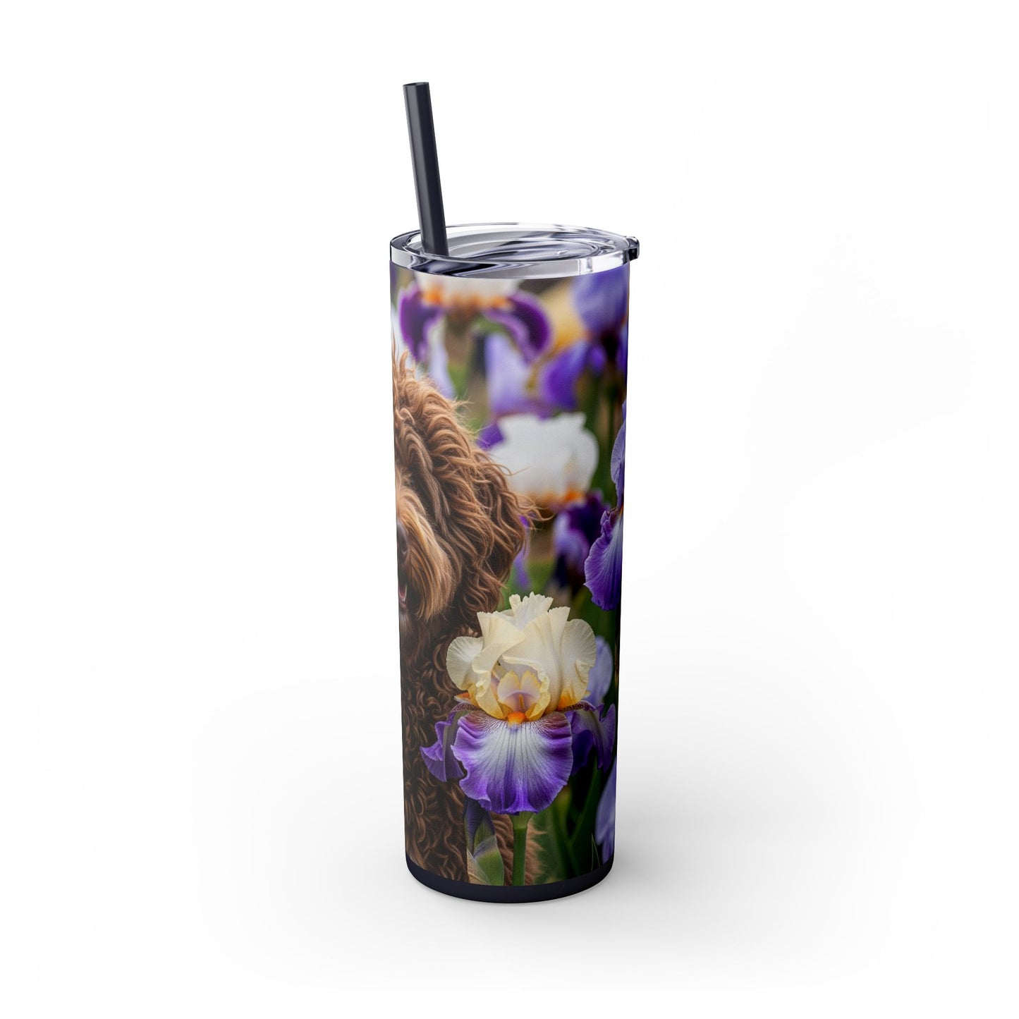 Barbet Skinny Tumbler with Straw, 20oz