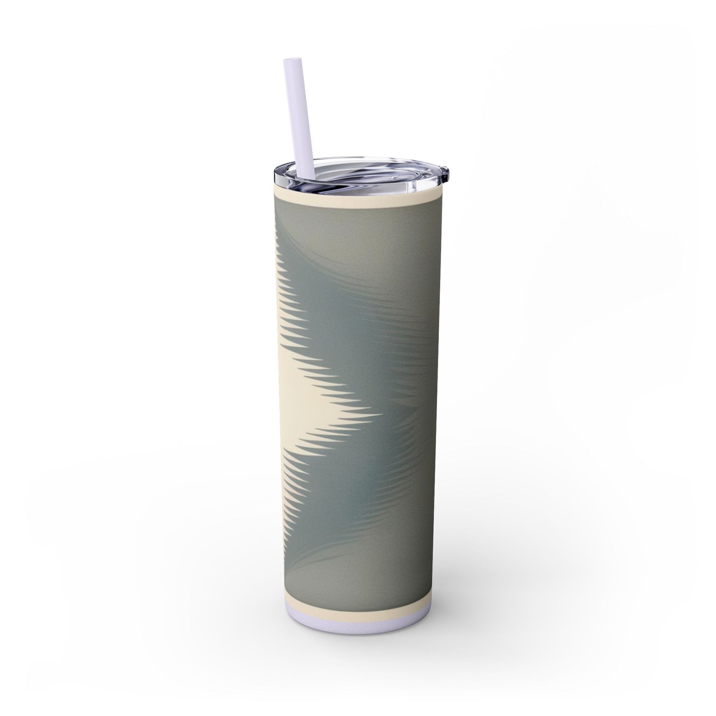 Optical Illusion Skinny Tumbler with Straw, 20oz
