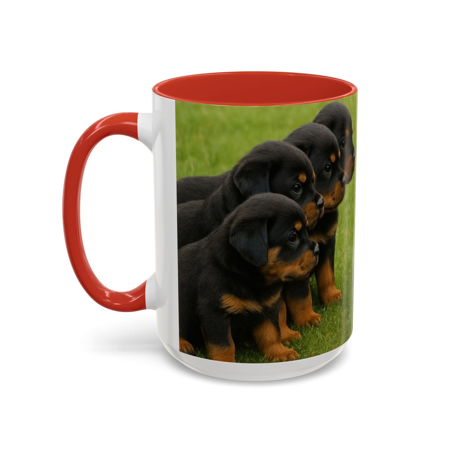 Rottweiler puppies Accent Coffee Mug - Perfect Gift for Dog Lovers