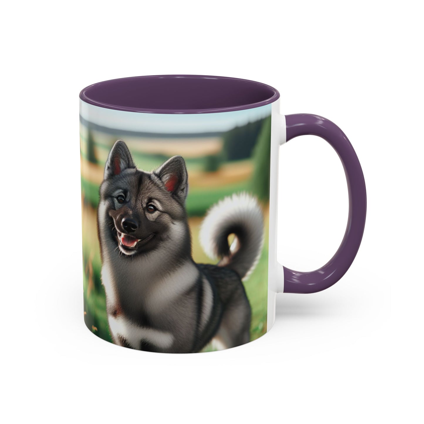 Norwegian Elkhound Accent Coffee Mug - Perfect Gift for Dog Lovers