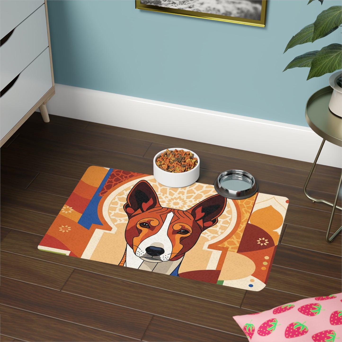 Pet Food Mat (12x18) - Basenji