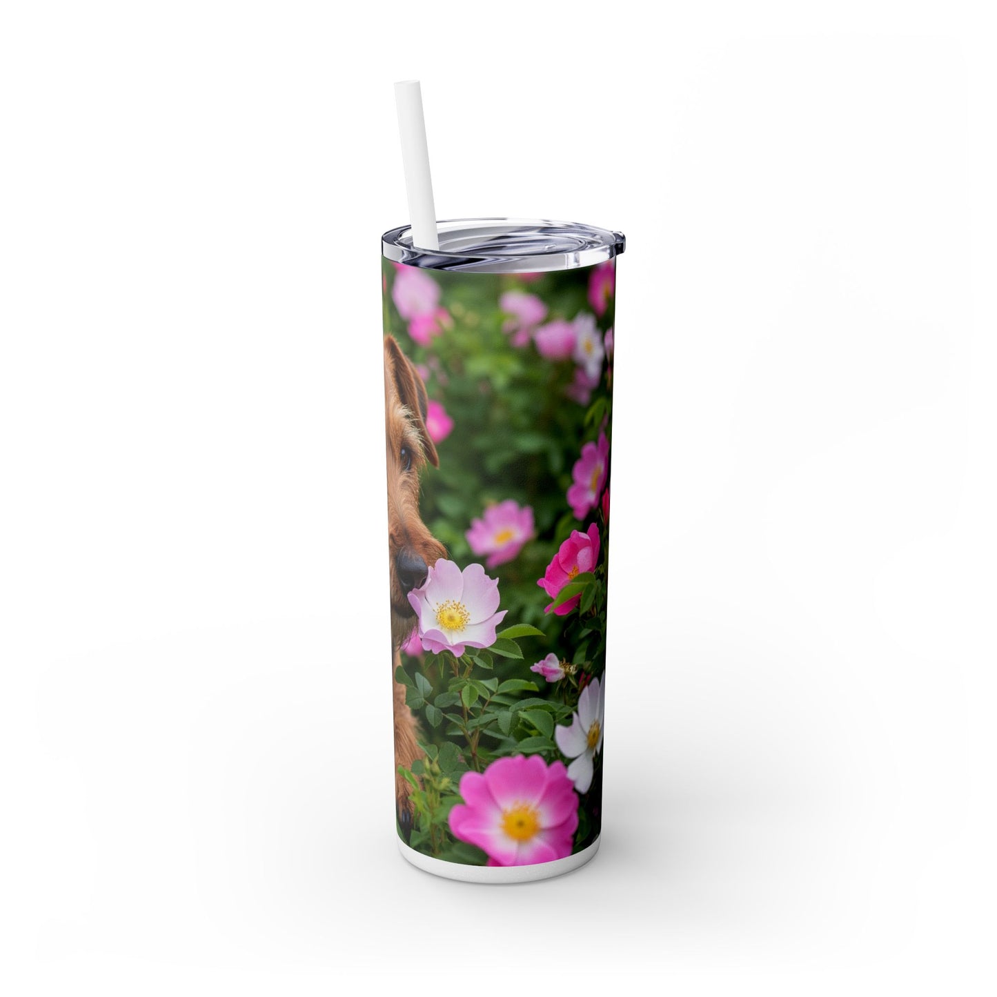 Teddy Roosevelt Terrier Tumbler with Straw, 20oz