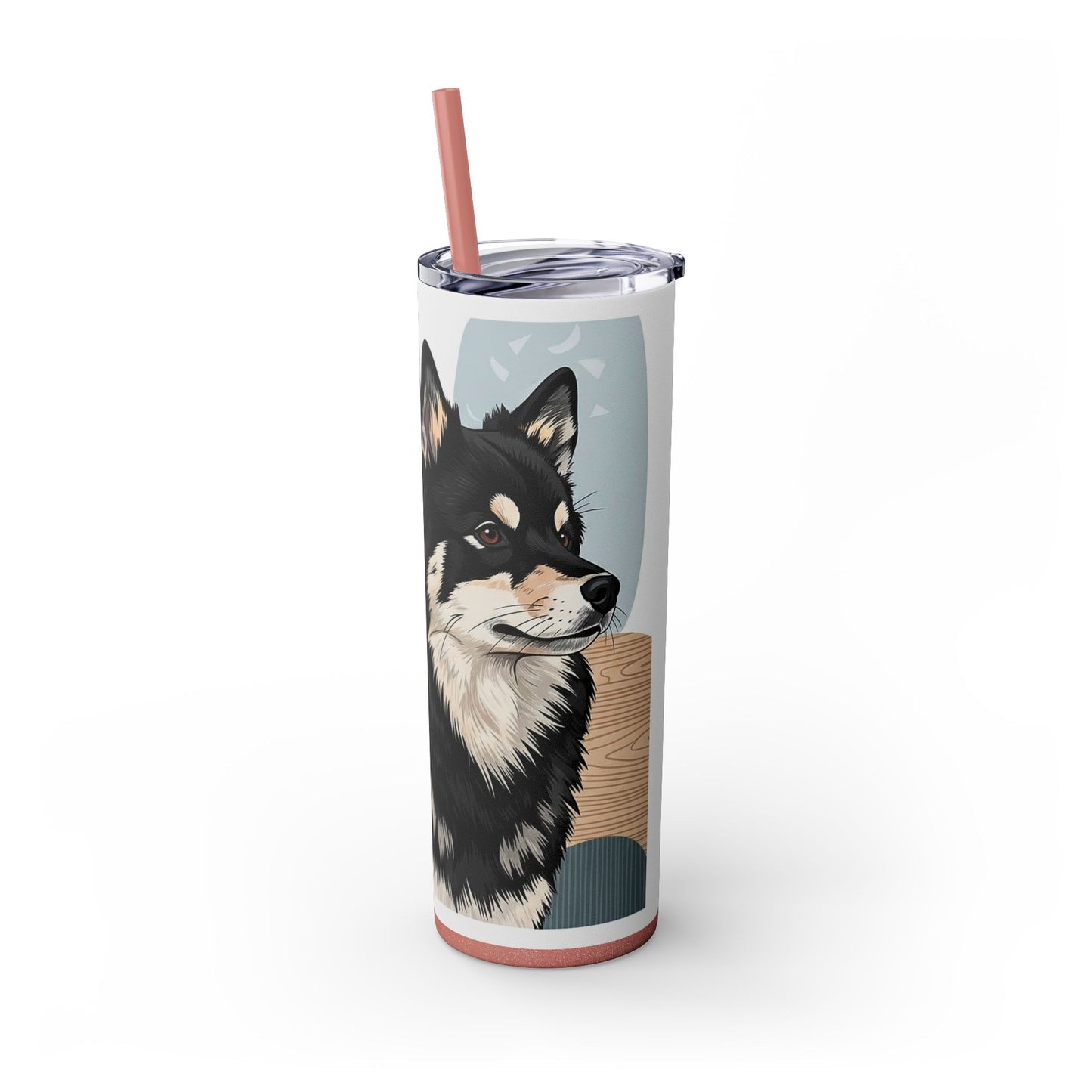 Swedish Lapphund Skinny Tumbler with Straw, 20oz
