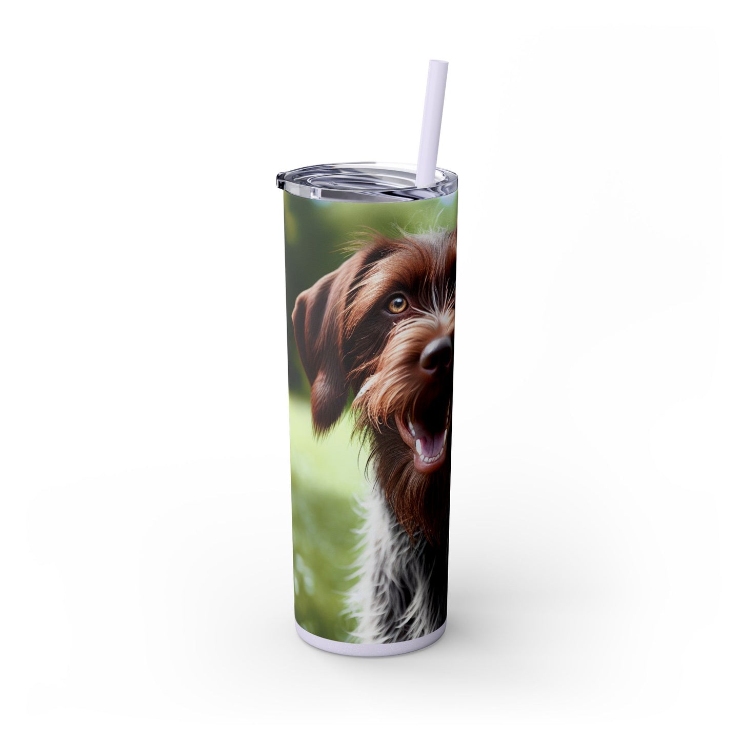 Wirehaired Slovakian Pointer Skinny Tumbler with Straw, 20oz