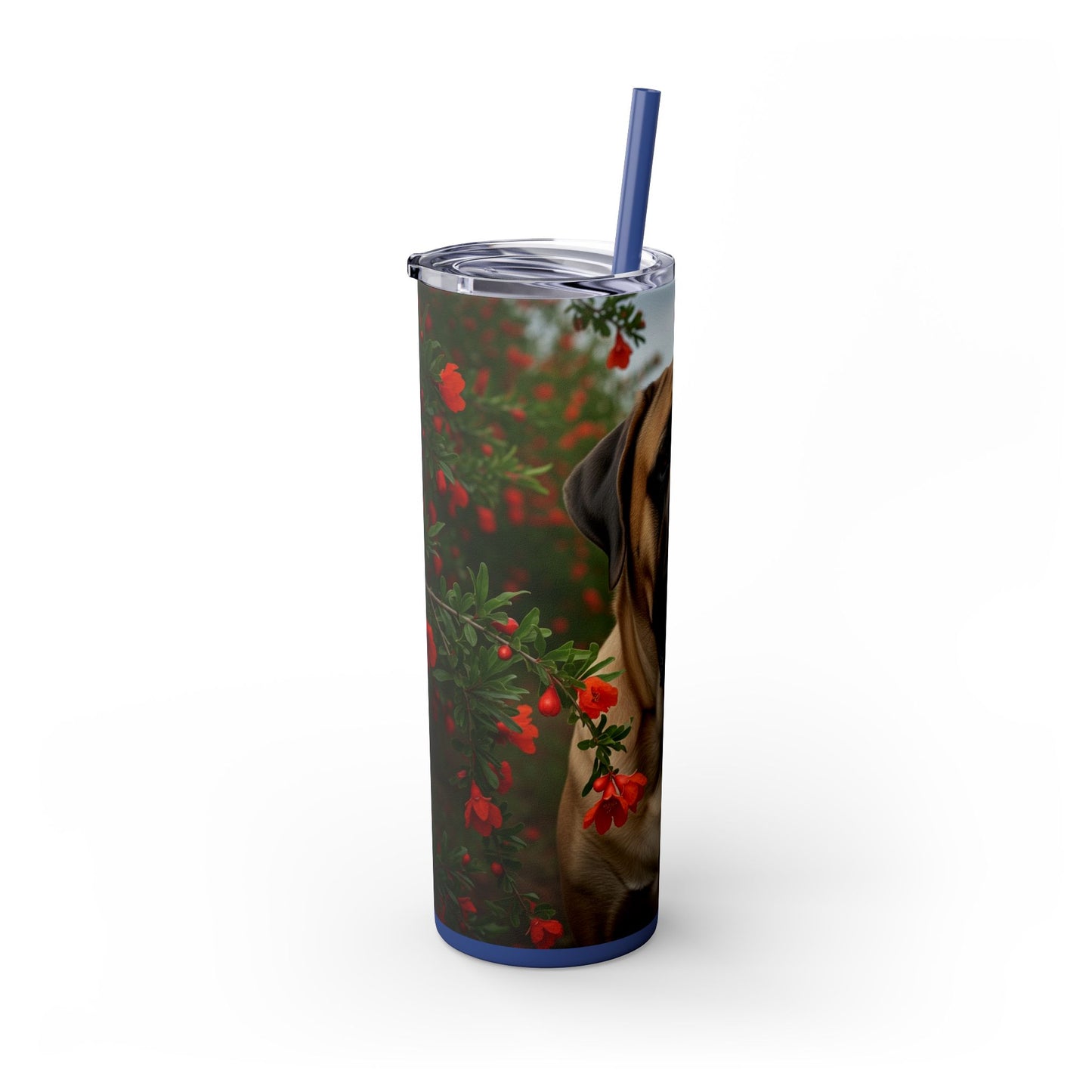 Mastiff Skinny Tumbler with Straw, 20oz