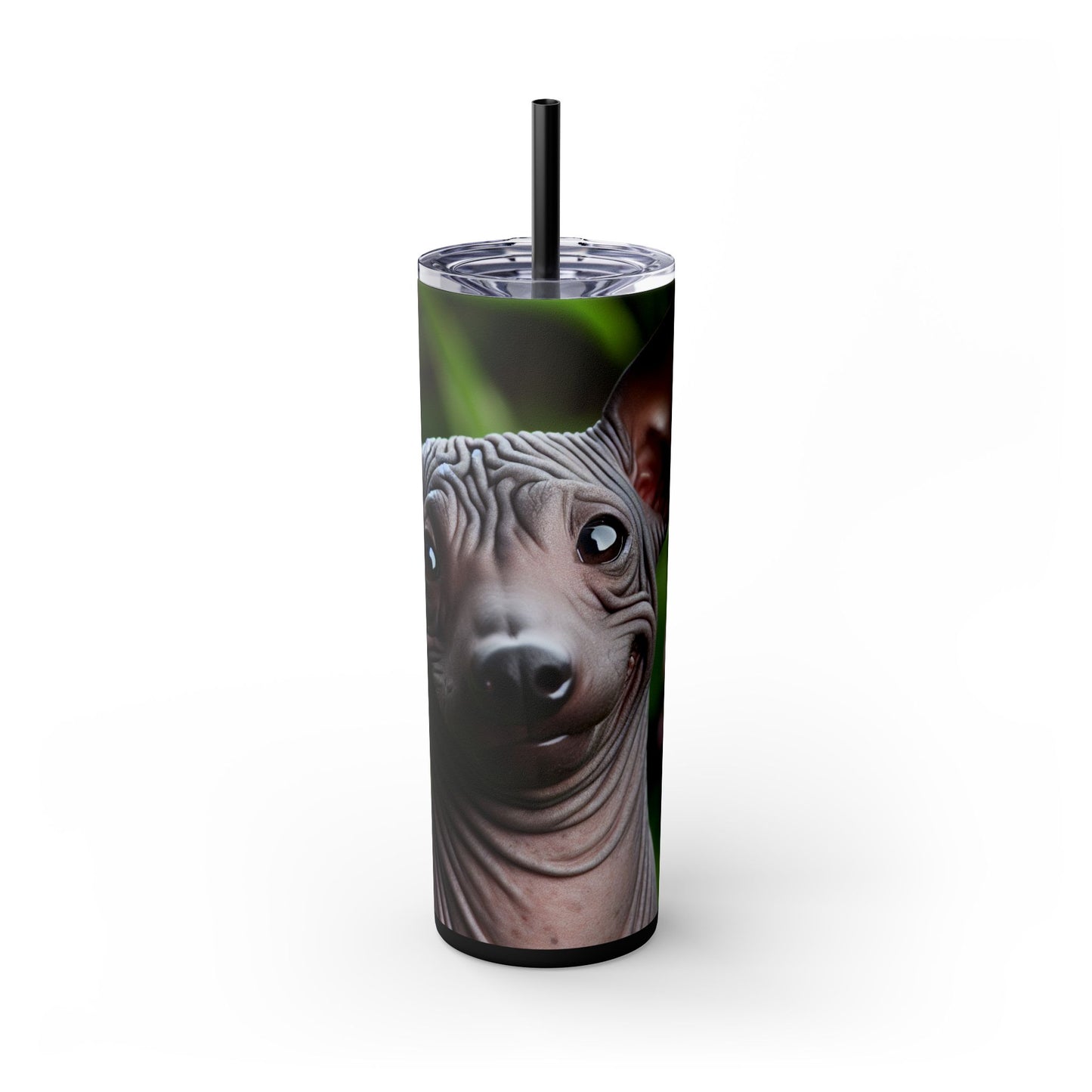 Peruvian Hairless Dog Skinny Tumbler with Straw, 20oz