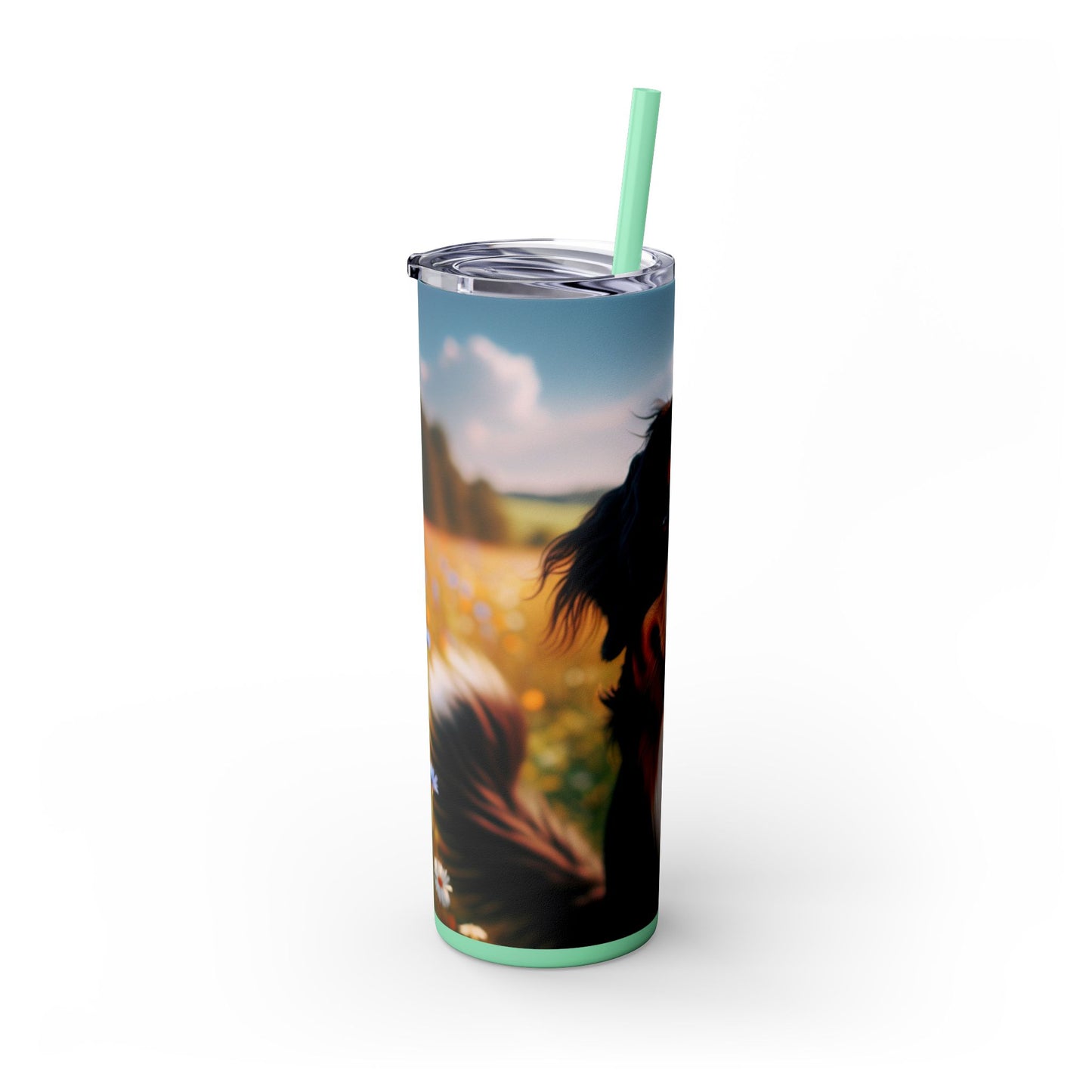 Bernese Mountain Dog Tumbler with Straw, 20oz