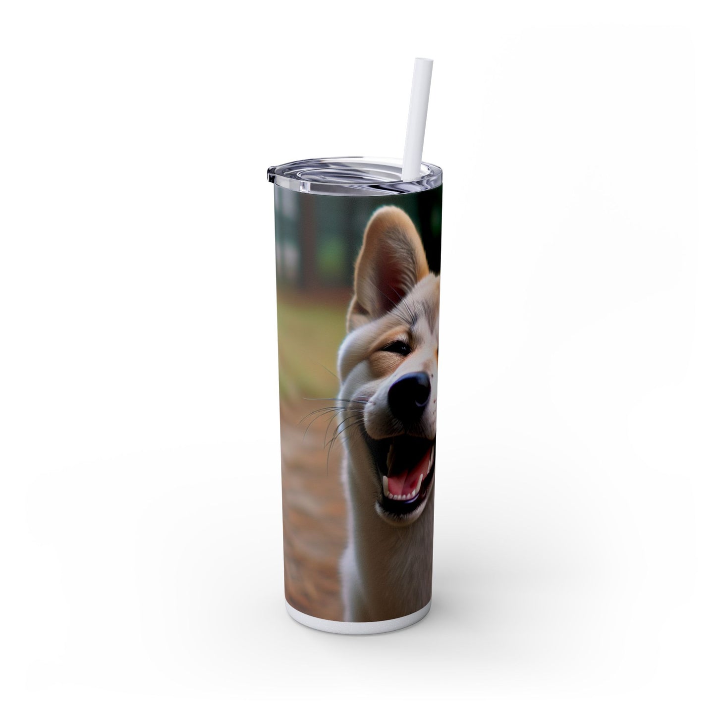 Korean Jindo Dog Tumbler with Straw, 20oz