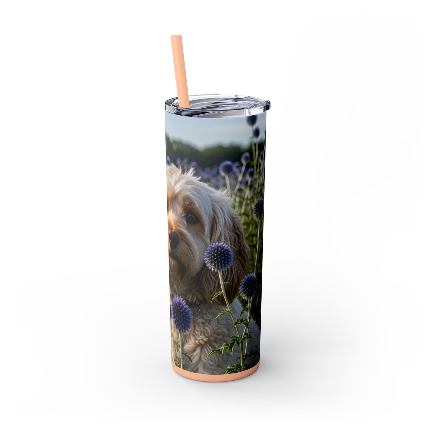 Spoodle Skinny Tumbler with Straw, 20oz