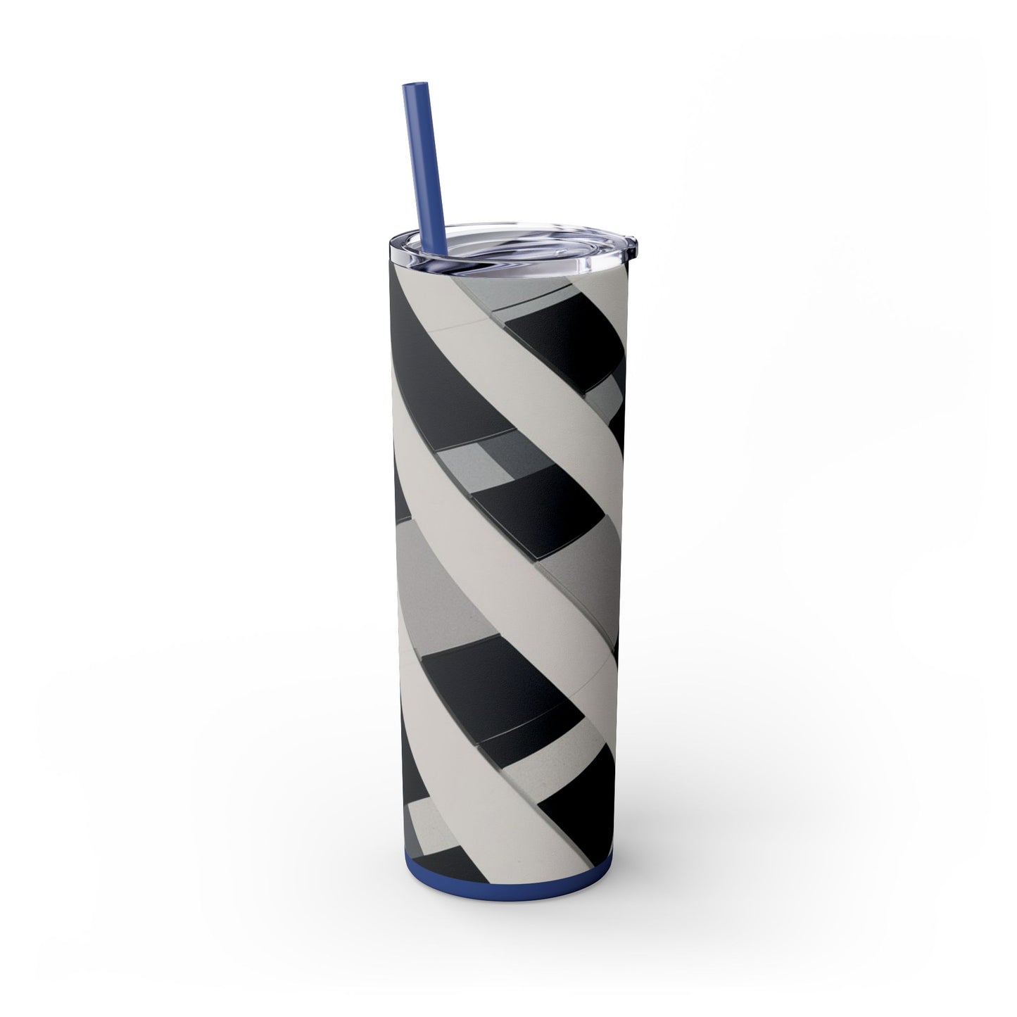 Optical Illusion Skinny Tumbler with Straw, 20oz