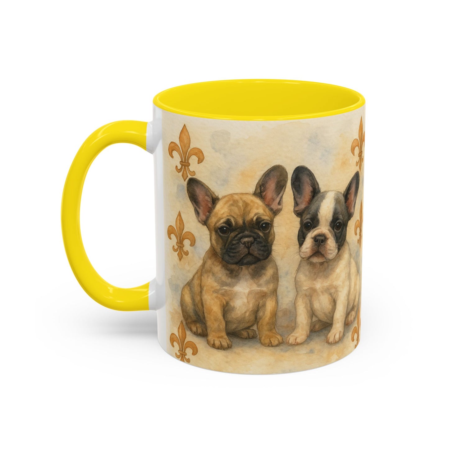 French Bulldog puppies Accent Coffee Mug - Perfect Gift for Dog Lovers