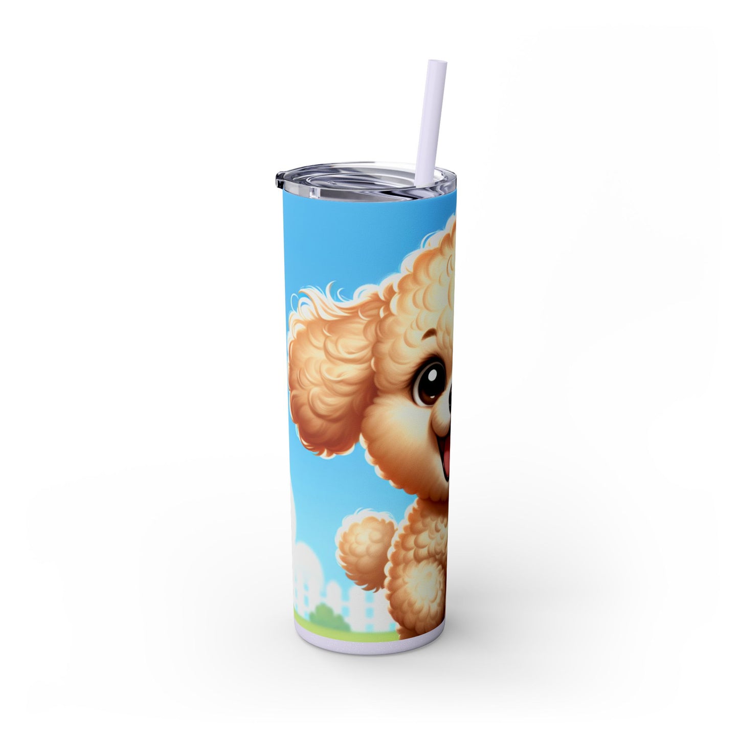 Miniature Poodle Tumbler with Straw, 20oz
