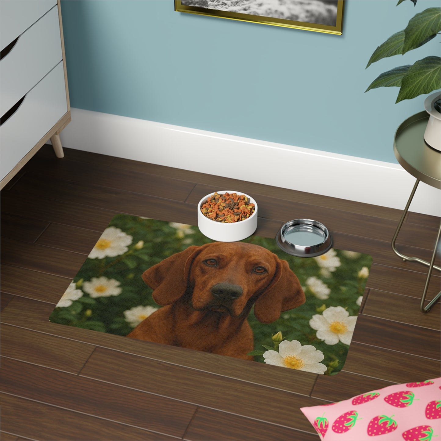 Pet Food Mat (12x18) - Redbone Coonhound