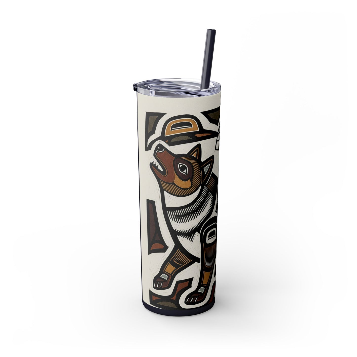 Canadian Eskimo Dog Tumbler with Straw, 20oz
