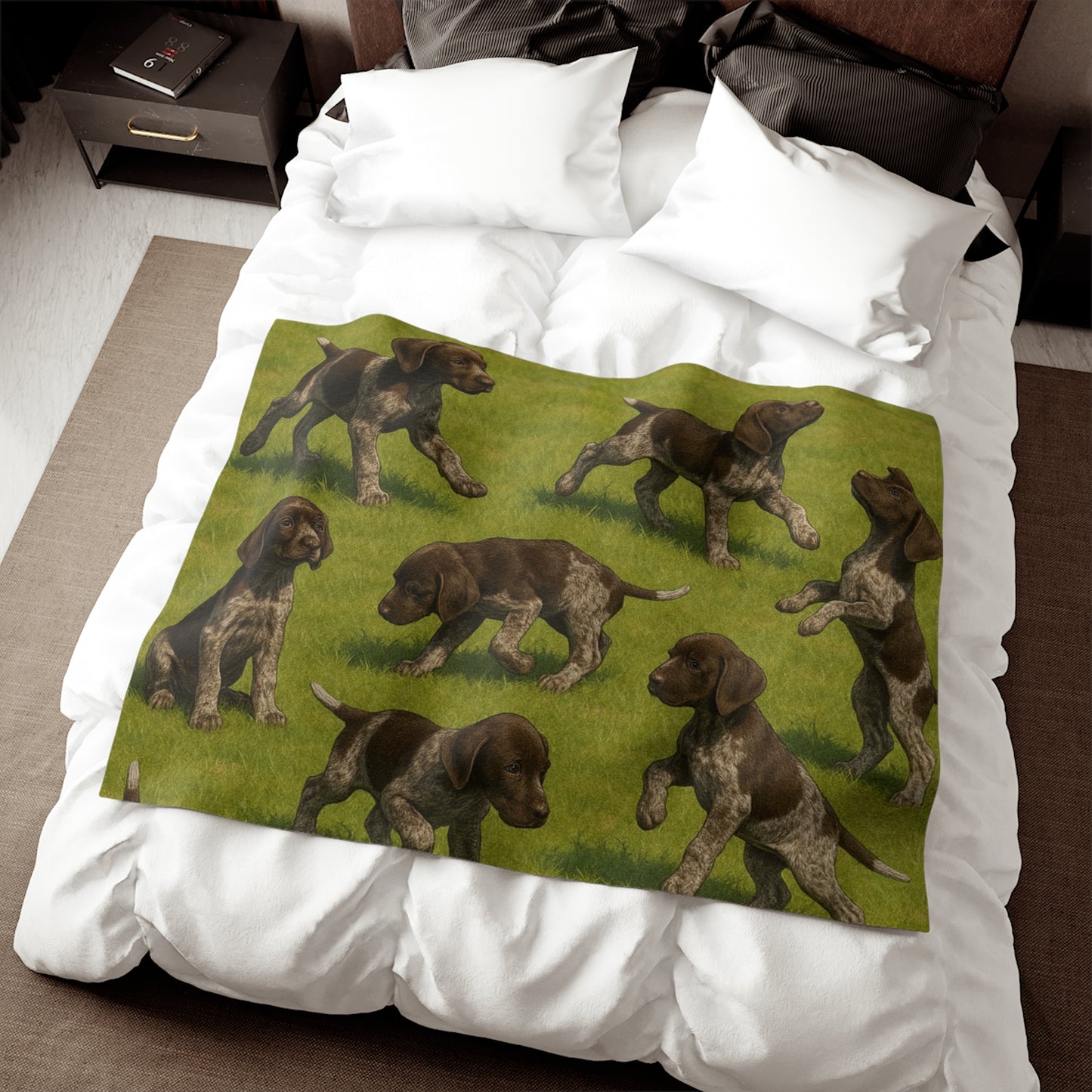 German Shorthaired Pointer puppies Sweatshirt Blanket
