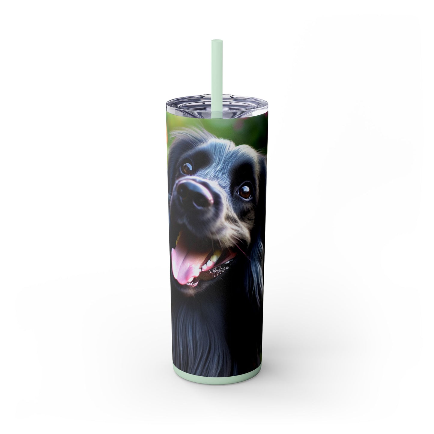 Blue Picardy Spaniel Tumbler with Straw, 20oz