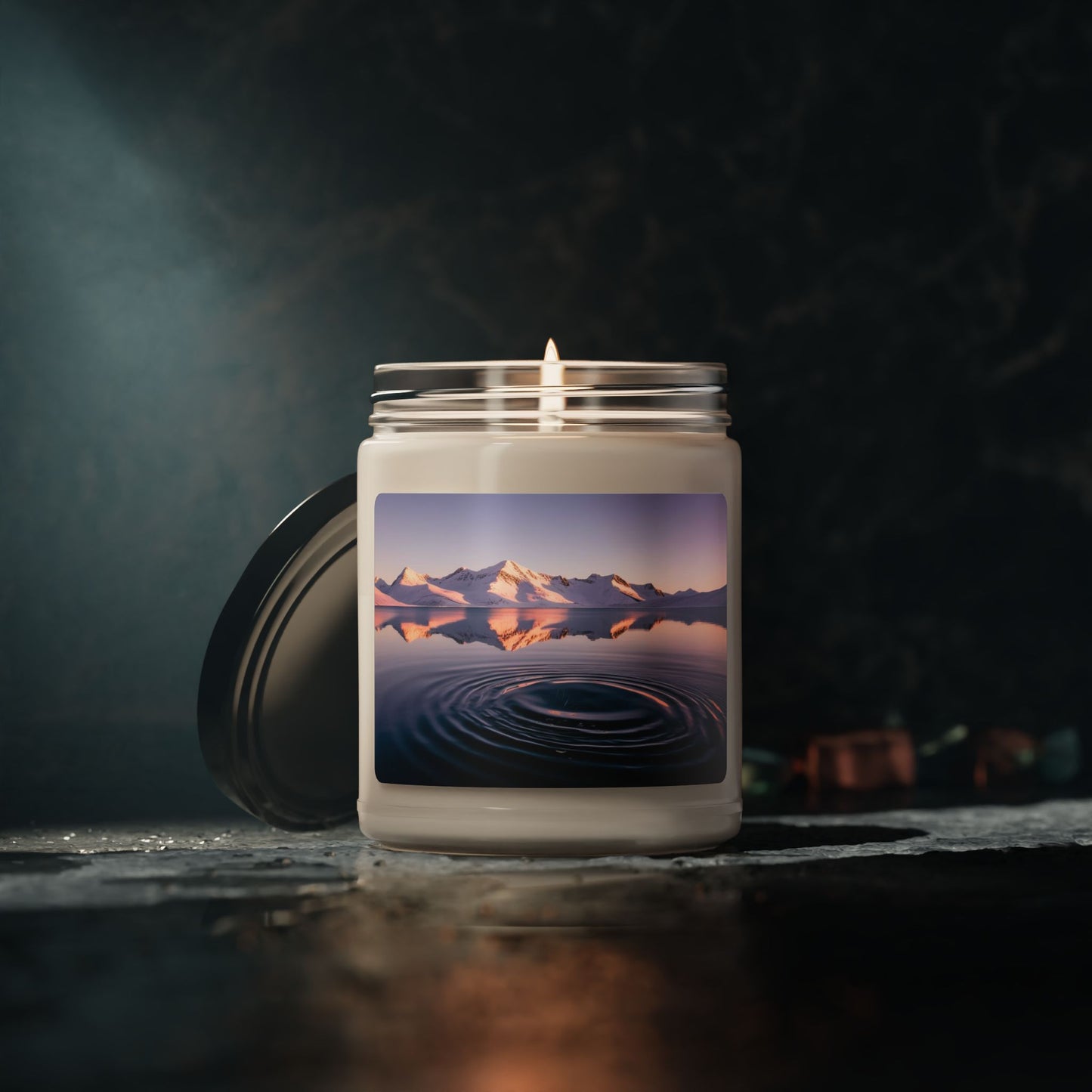 Ripple in a Snowy Mountain Lake- Scented Soy Candle, 9oz