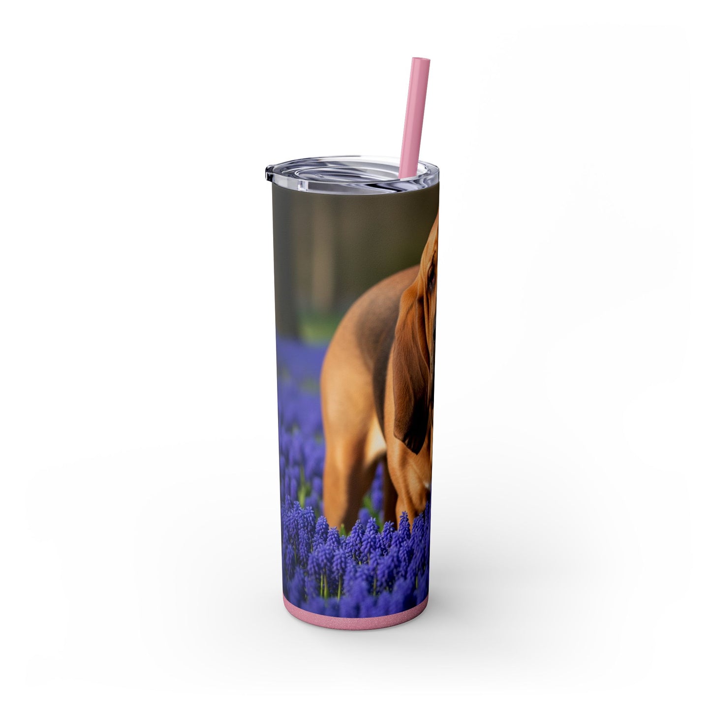 Bloodhound Skinny Tumbler with Straw, 20oz