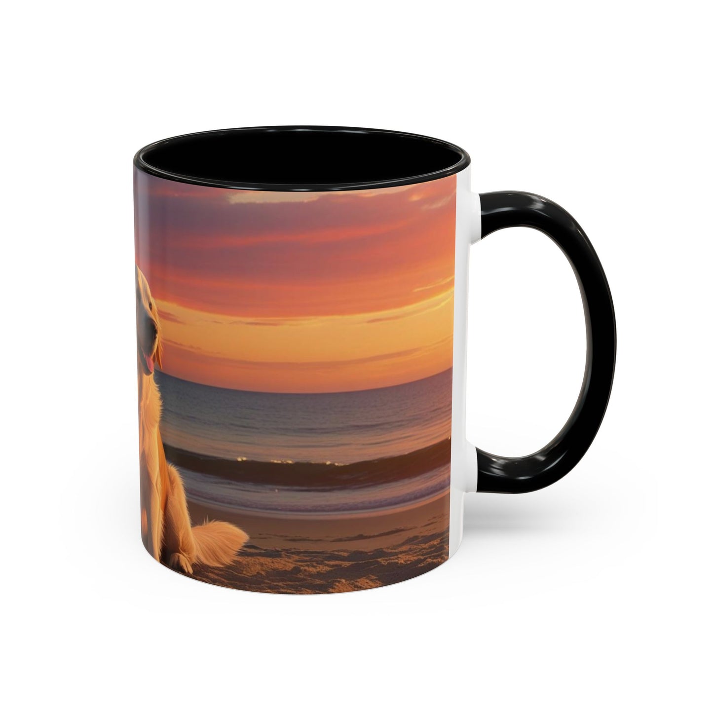 Golden Retriever Love Accent Coffee Mug - Perfect Gift for Dog Lovers