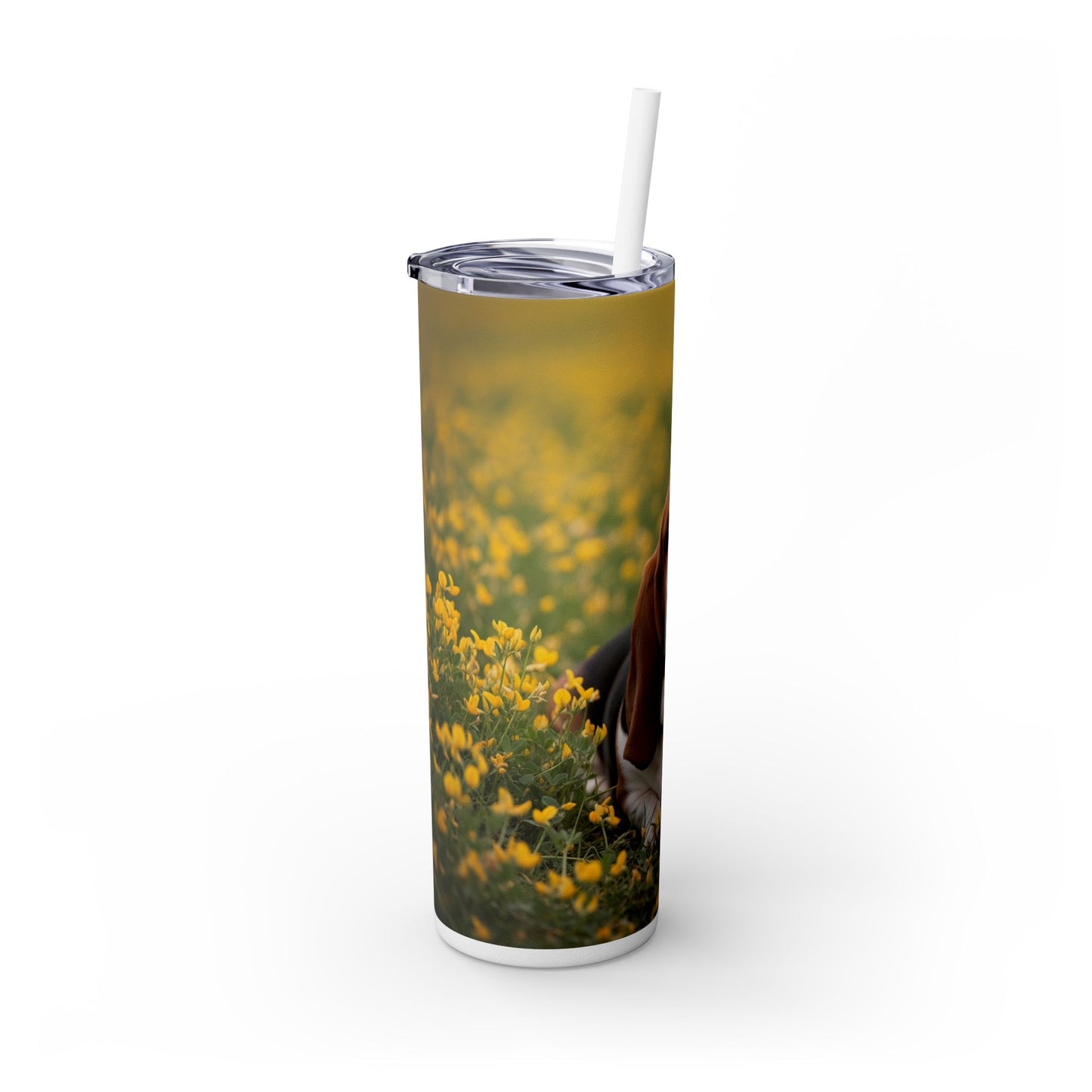 Basset Hound Tumbler with Straw, 20oz