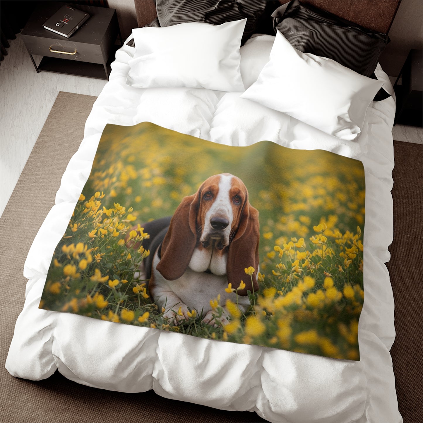 Basset Hound Sweatshirt Blanket