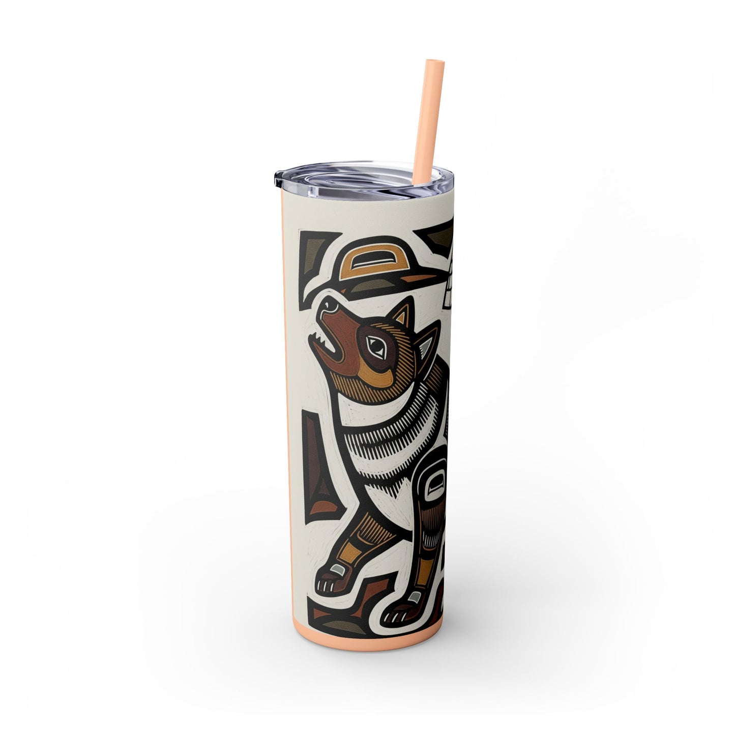 Canadian Eskimo Dog Tumbler with Straw, 20oz
