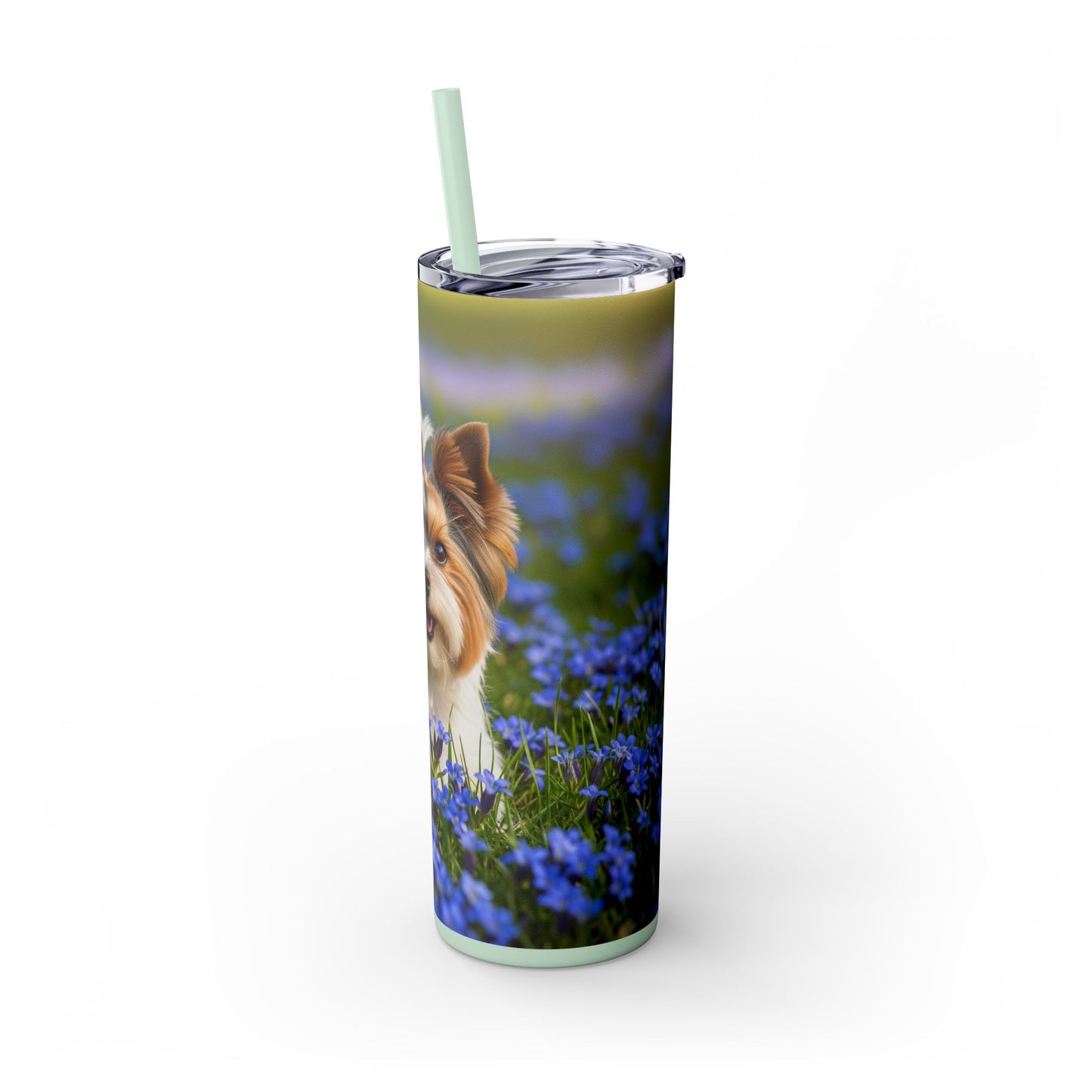 Biewer Terrier Tumbler with Straw, 20oz