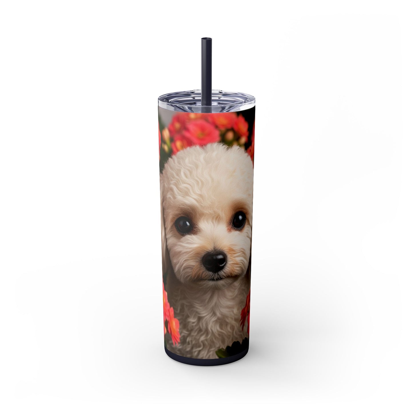 Miniature Poodle Tumbler with Straw, 20oz