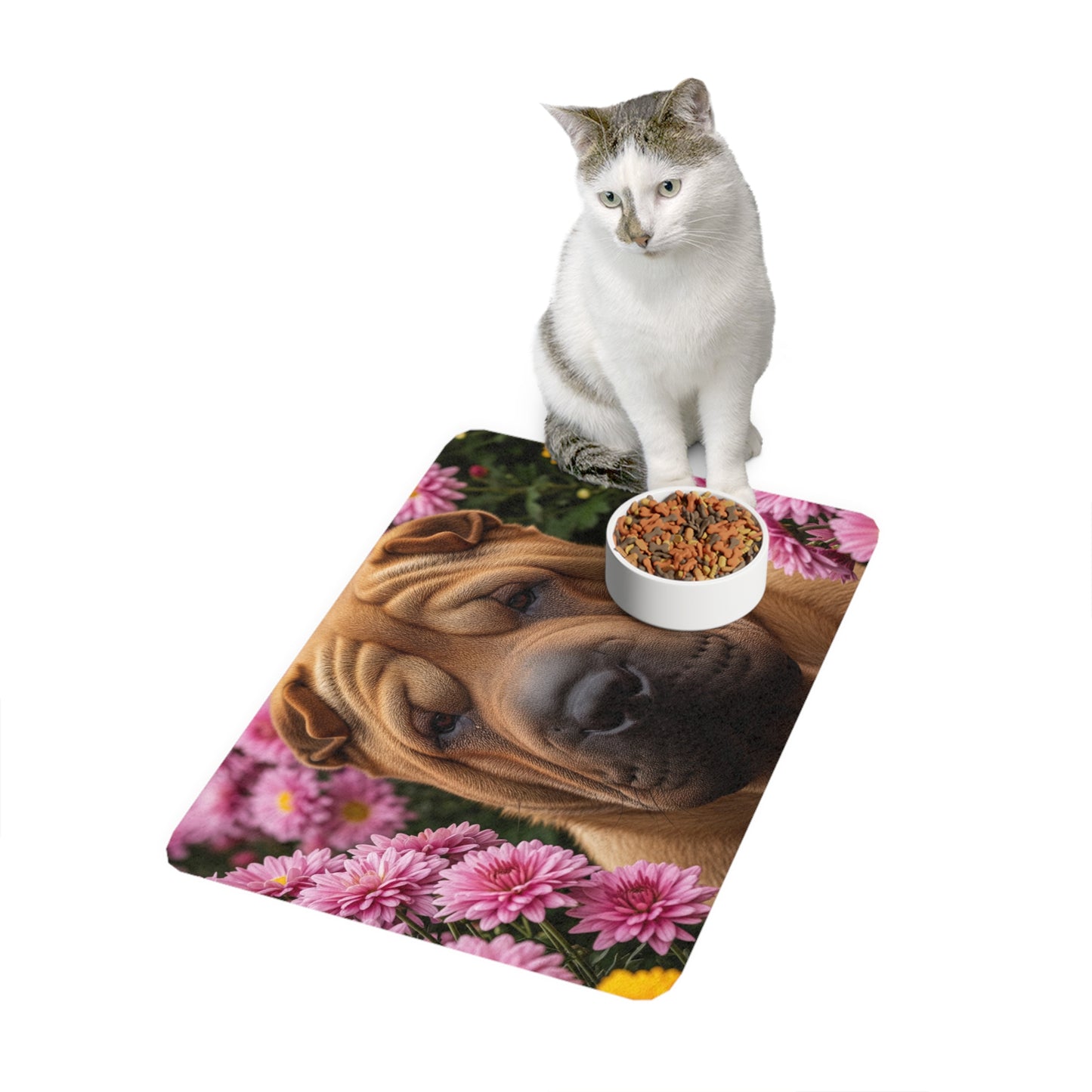 Pet Food Mat (12x18) - Shar-Pei
