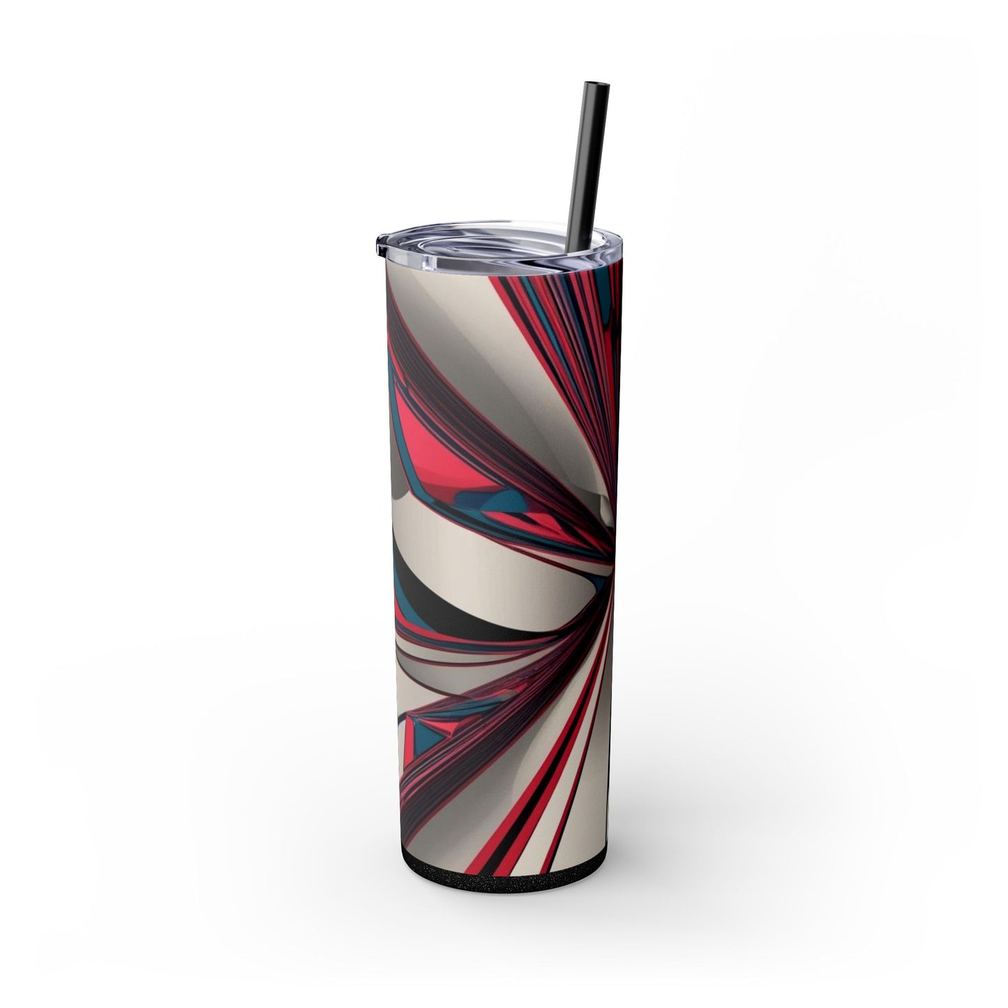 Optical Illusion Skinny Tumbler with Straw, 20oz
