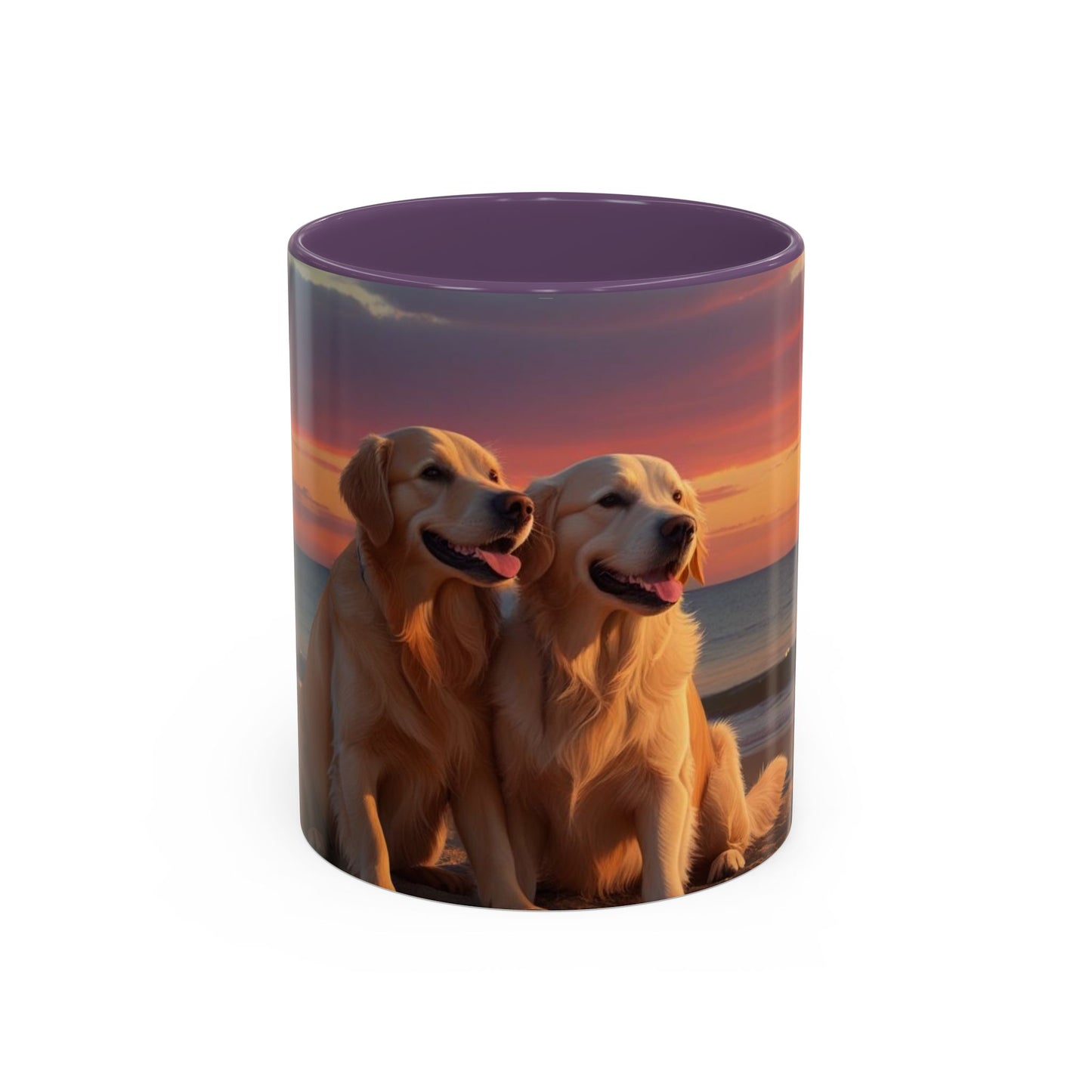Golden Retriever Love Accent Coffee Mug - Perfect Gift for Dog Lovers