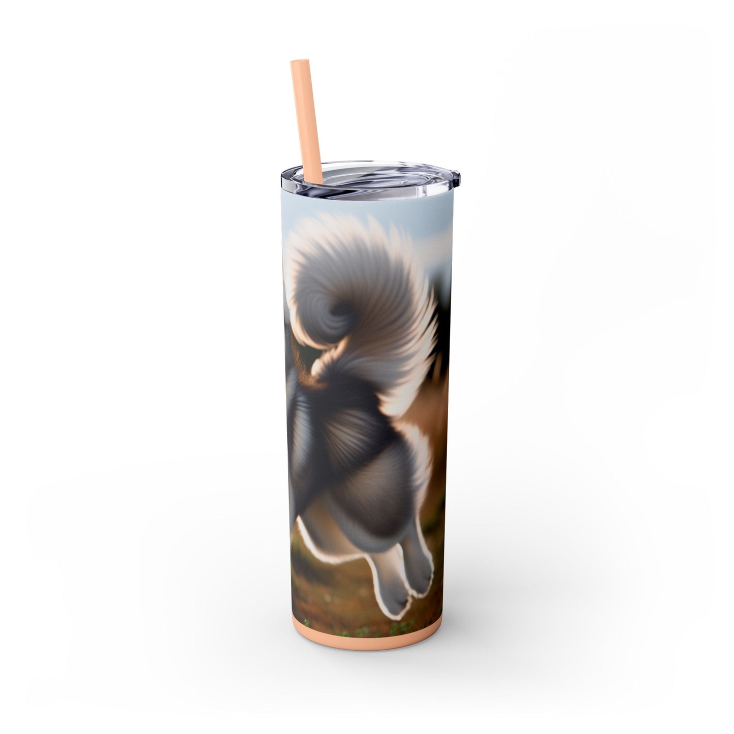 Alaskan Klee Kai Skinny Tumbler with Straw, 20oz