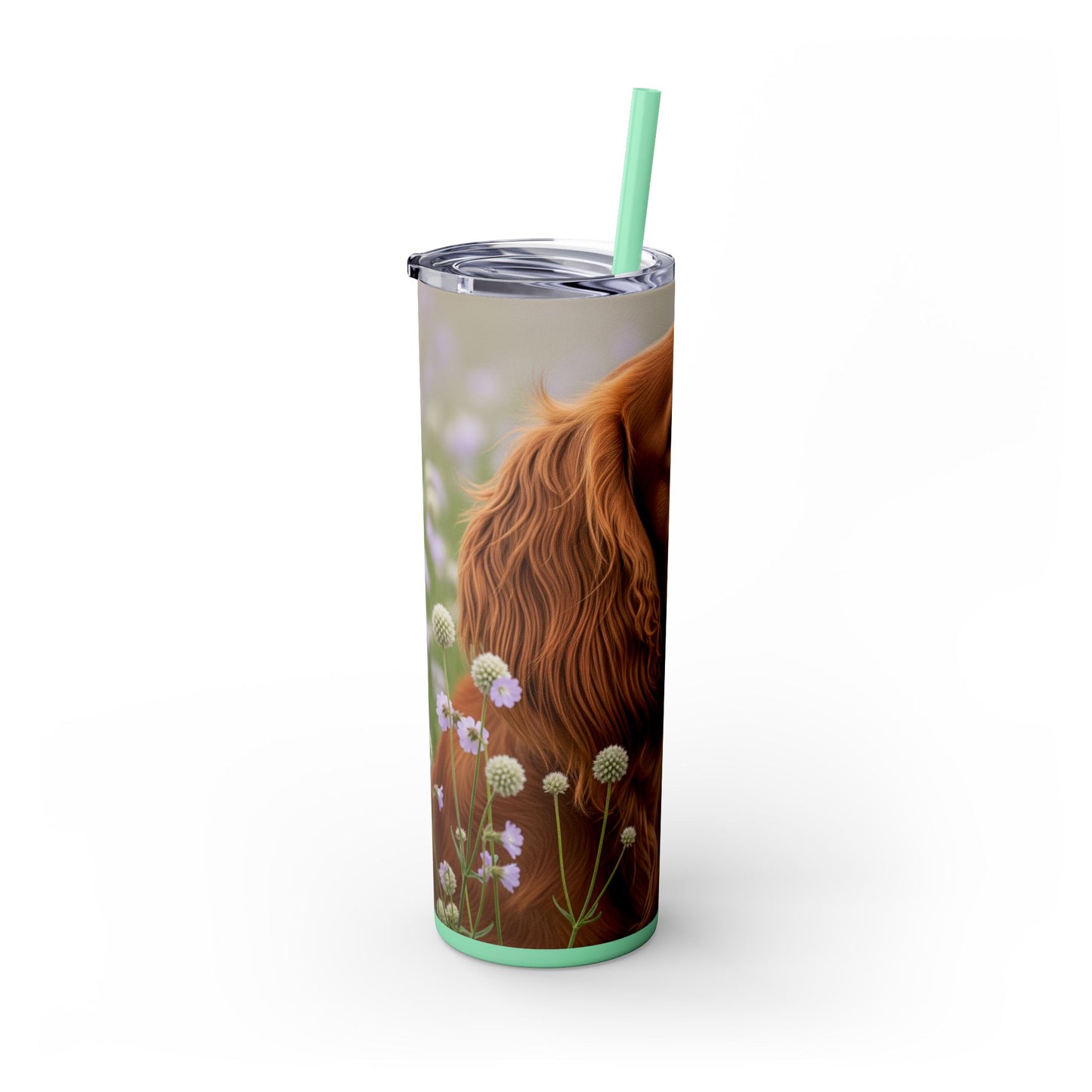 Sussex Spaniel Skinny Tumbler with Straw, 20oz