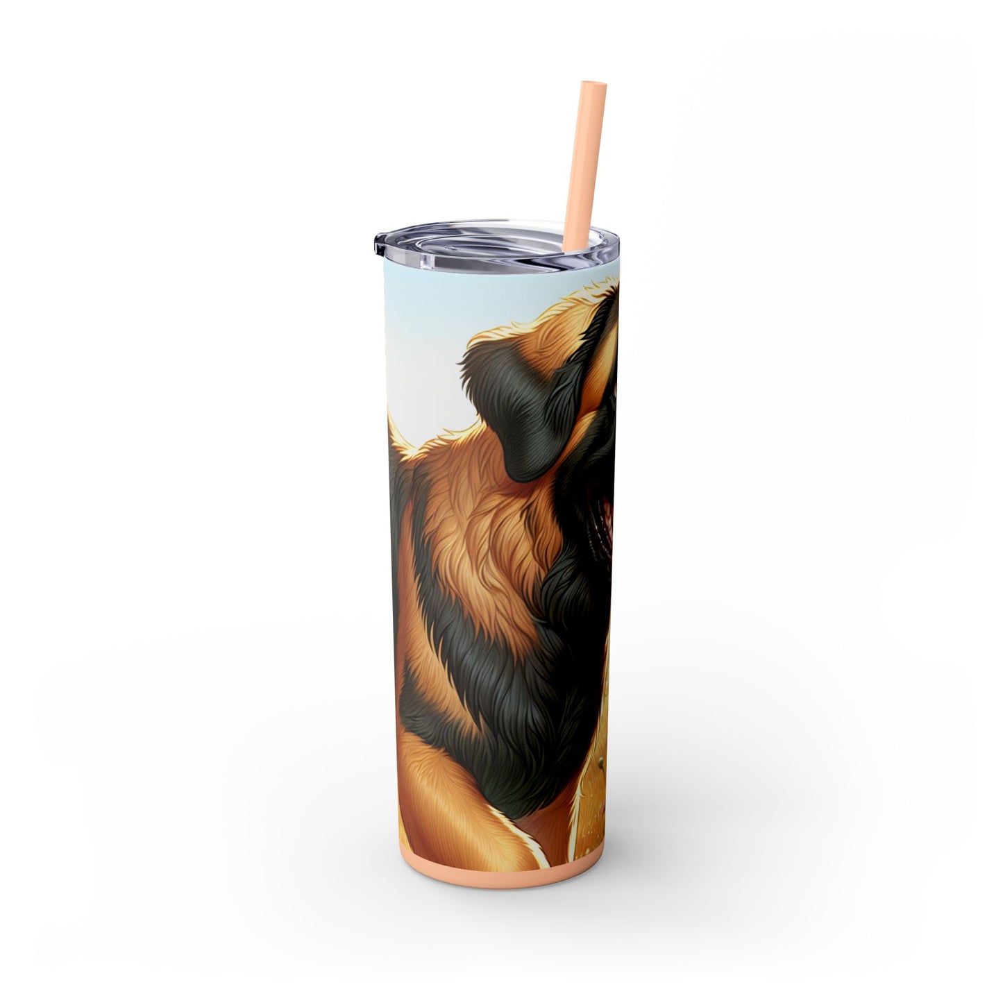 Spanish Mastiff Skinny Tumbler with Straw, 20oz