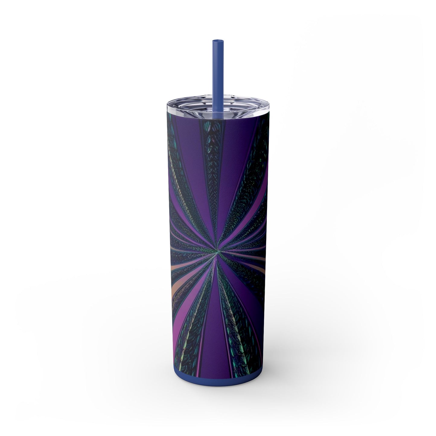 Optical Illusion Skinny Tumbler with Straw, 20oz