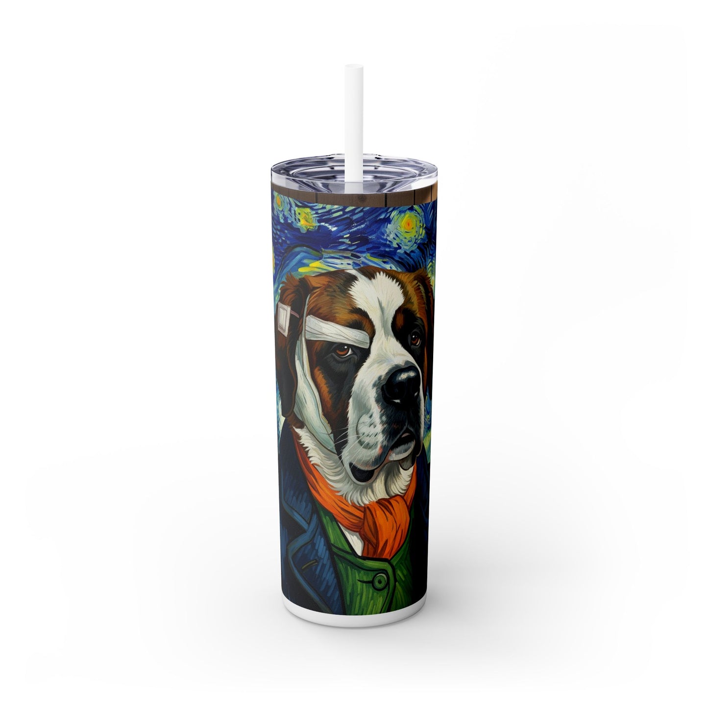 Saint Bernard Tumbler with Straw, 20oz