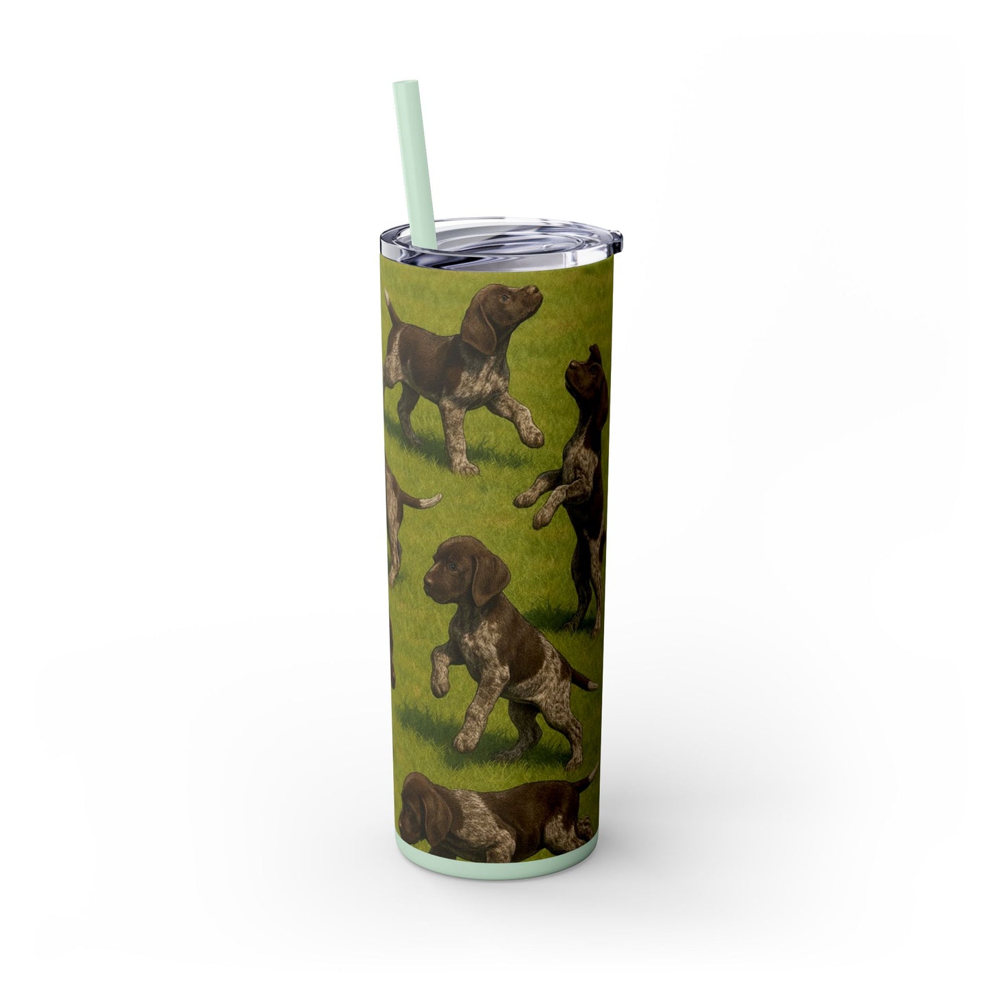 German Shorthaired Pointer puppies Tumbler with Straw, 20oz