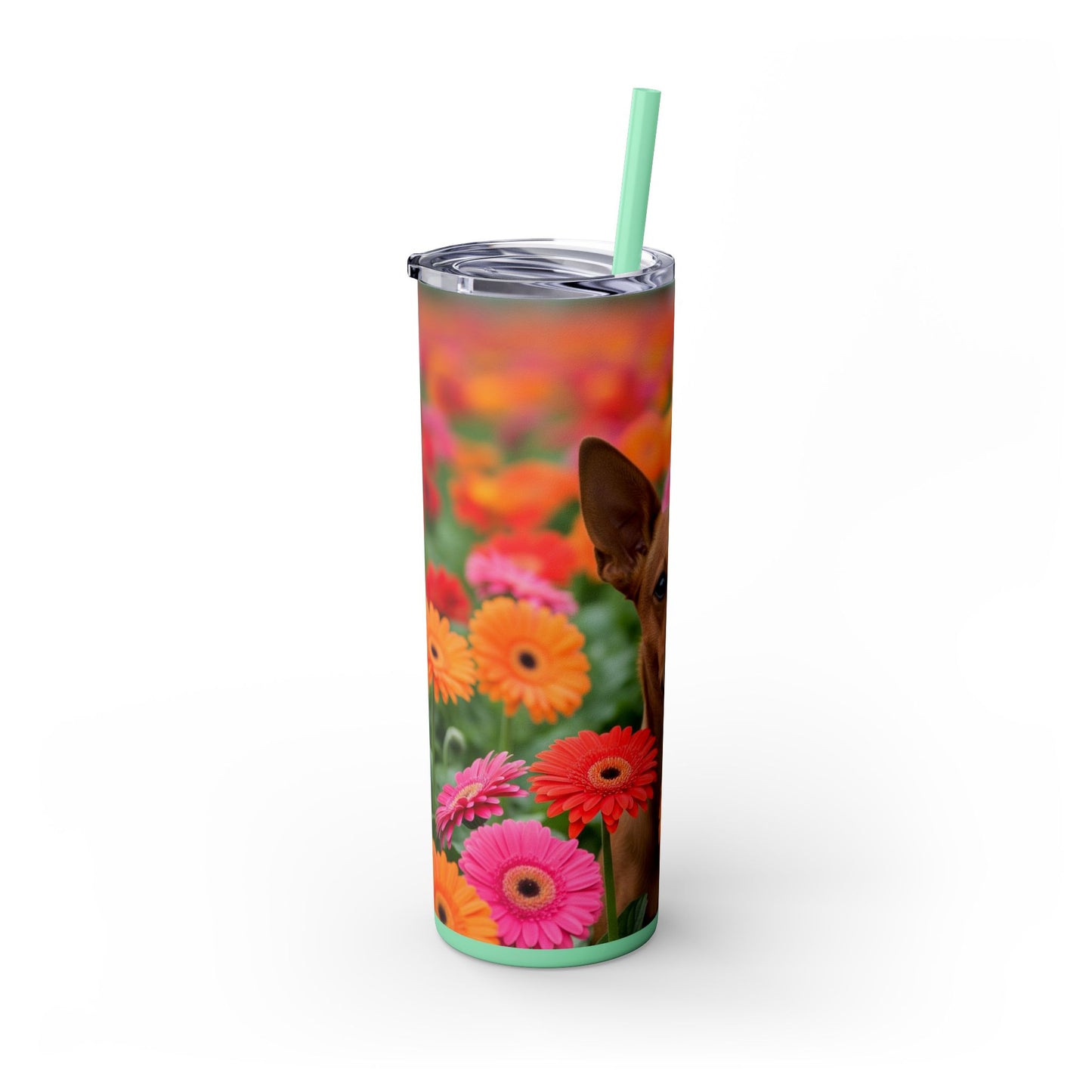 Brazilian Terrier Tumbler with Straw, 20oz