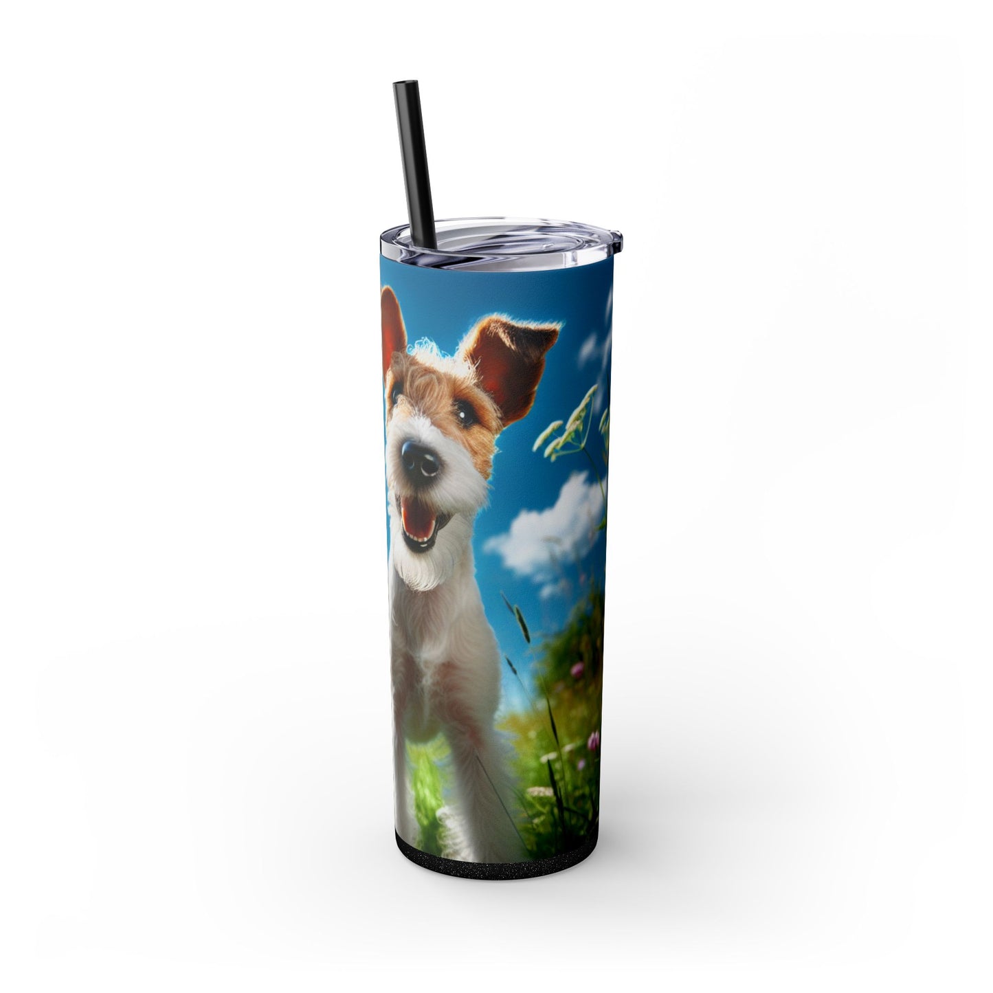 Fox Terrier Tumbler with Straw, 20oz